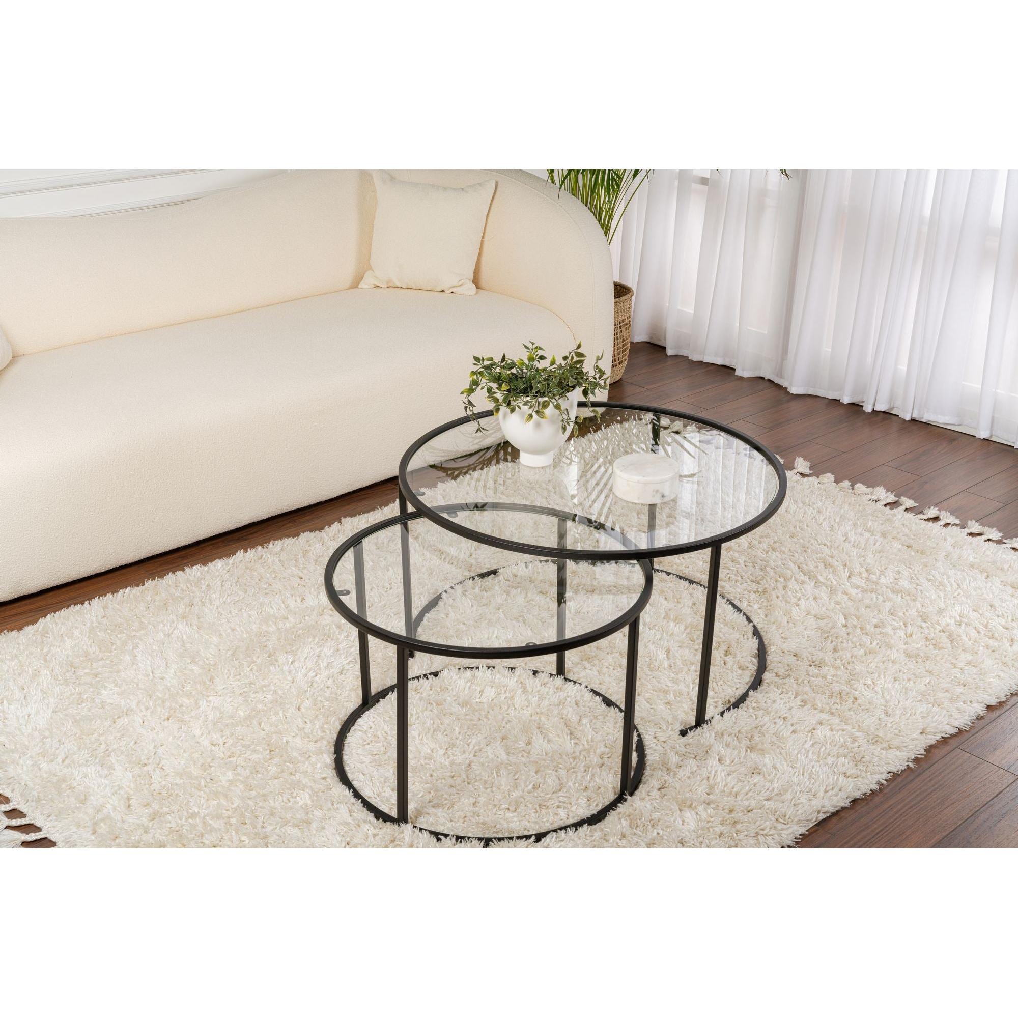 Stolić za kavu Black-Transparent-80-60 | AG-vitahome.hr