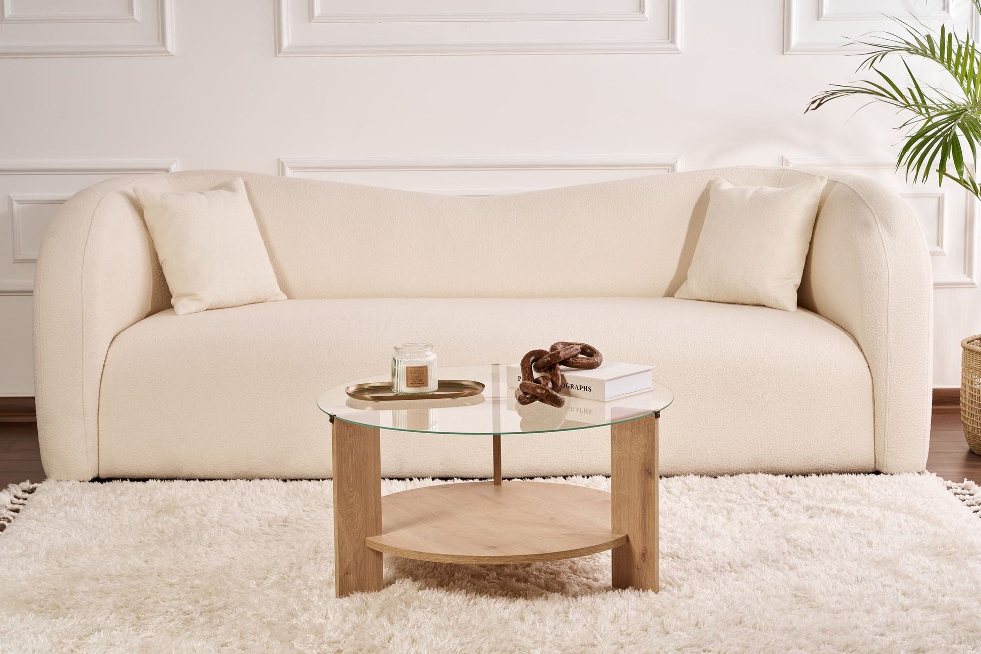 Stolić za kavu Clara - Sapphire Oak, Transparent | AG-vitahome.hr