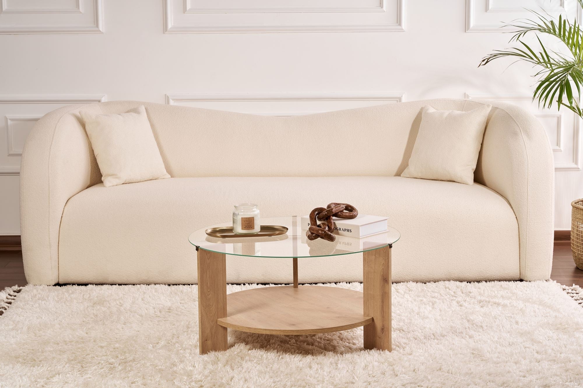 Stolić za kavu Clara - Sapphire Oak, Transparent | AG-vitahome.hr