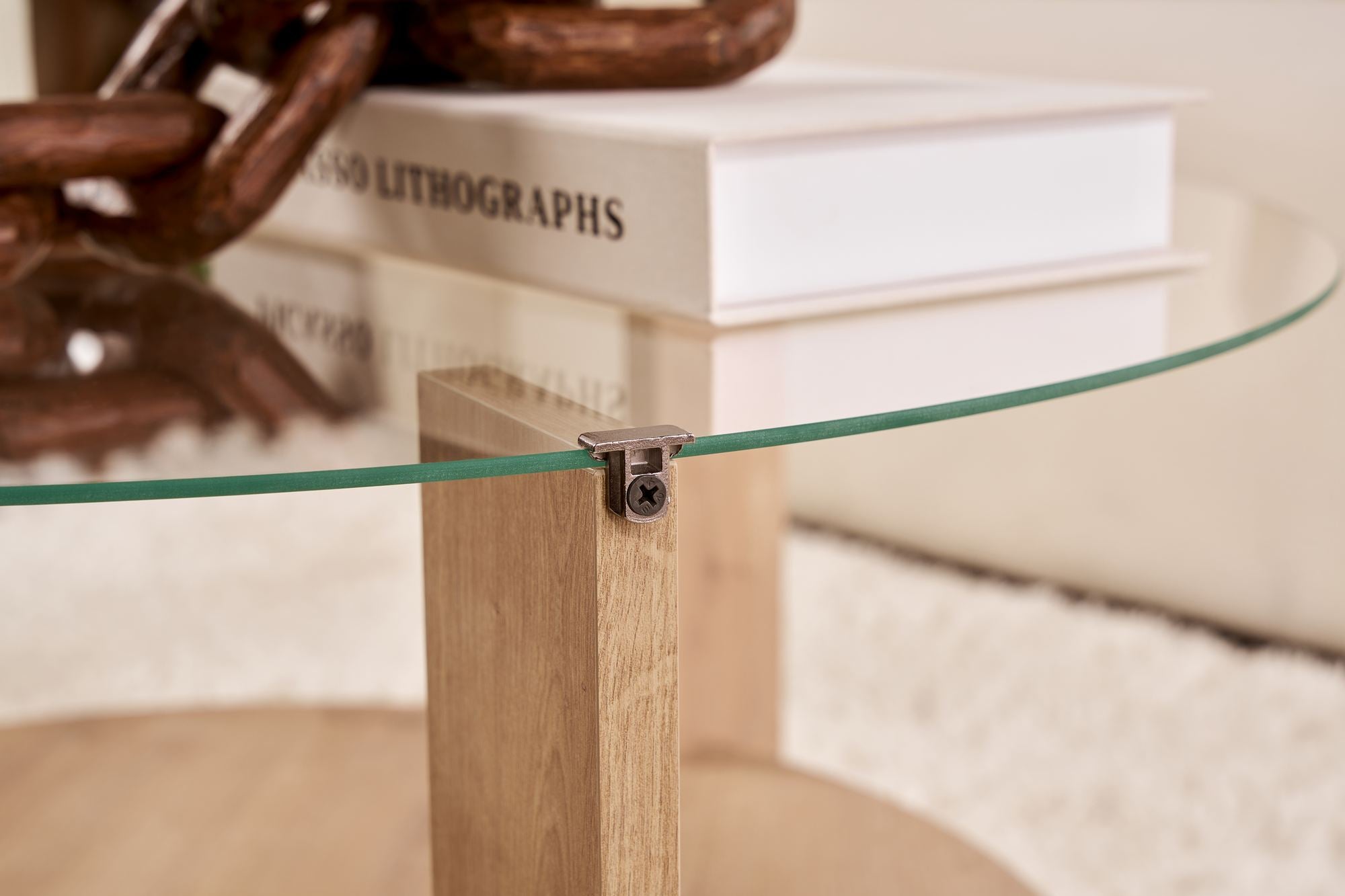 Stolić za kavu Clara - Sapphire Oak, Transparent | AG-vitahome.hr