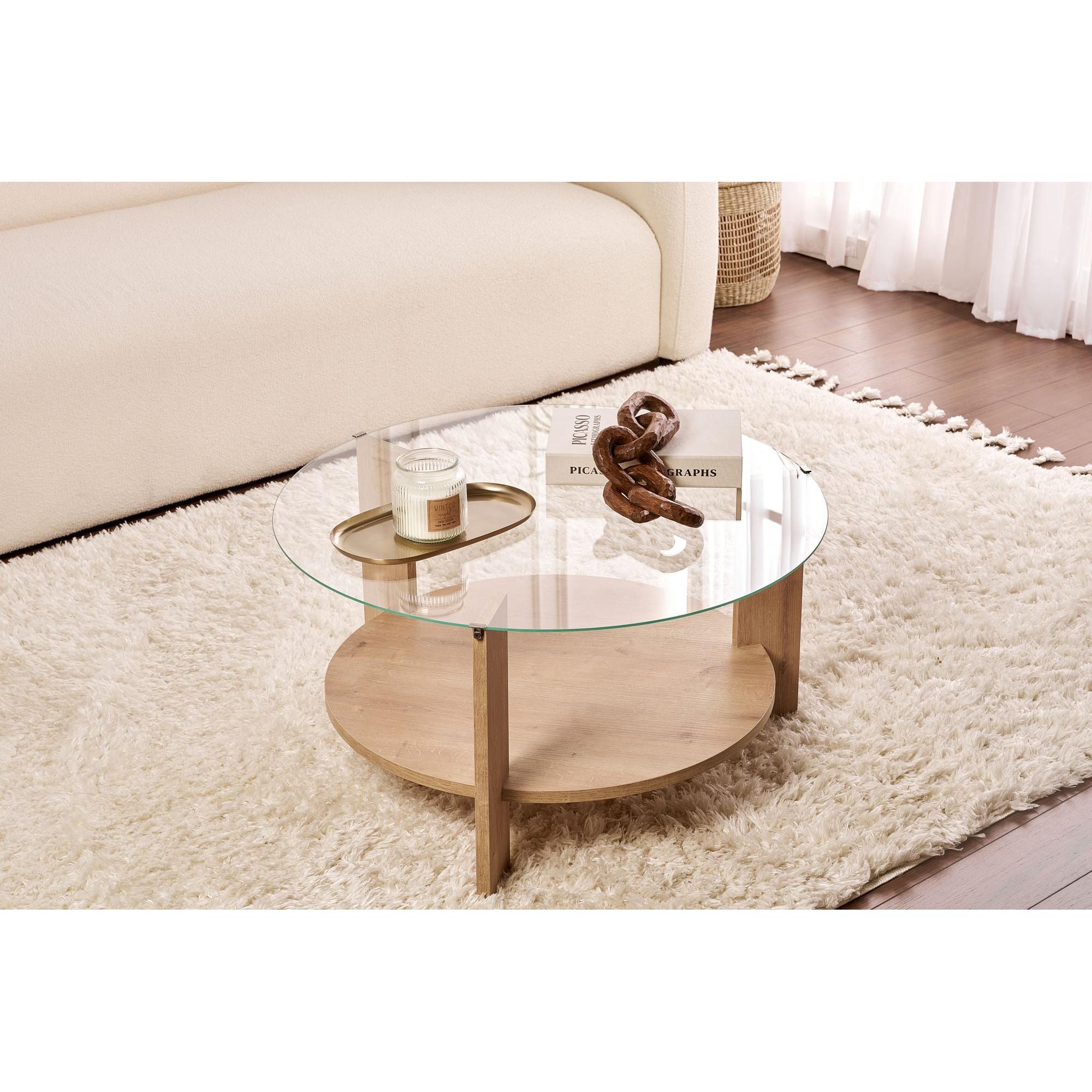 Stolić za kavu Clara - Sapphire Oak, Transparent | AG-vitahome.hr