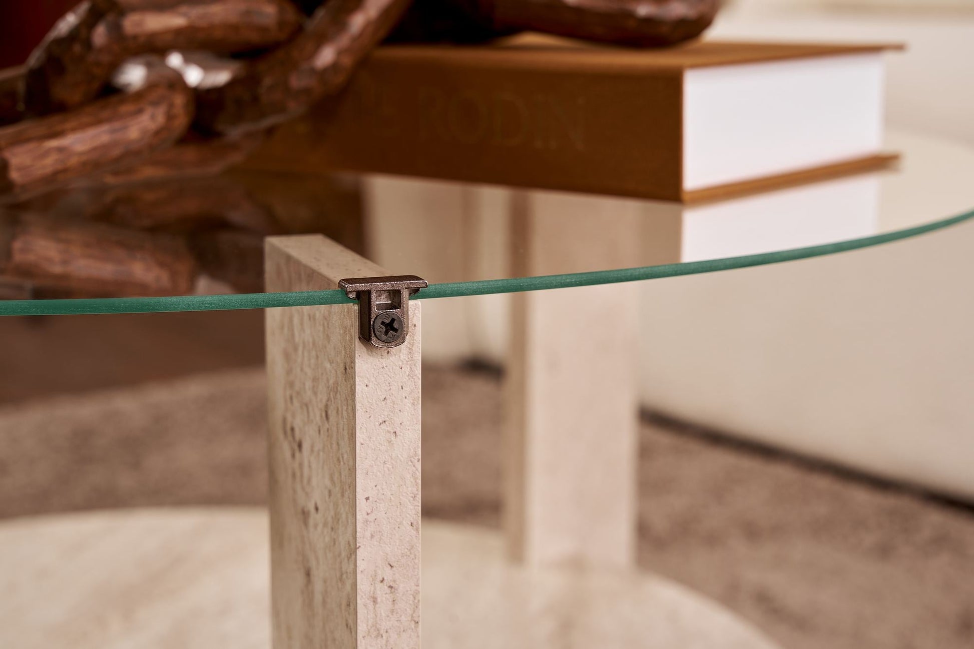 Stolić za kavu Clara - Travertine, Transparent | AG-vitahome.hr