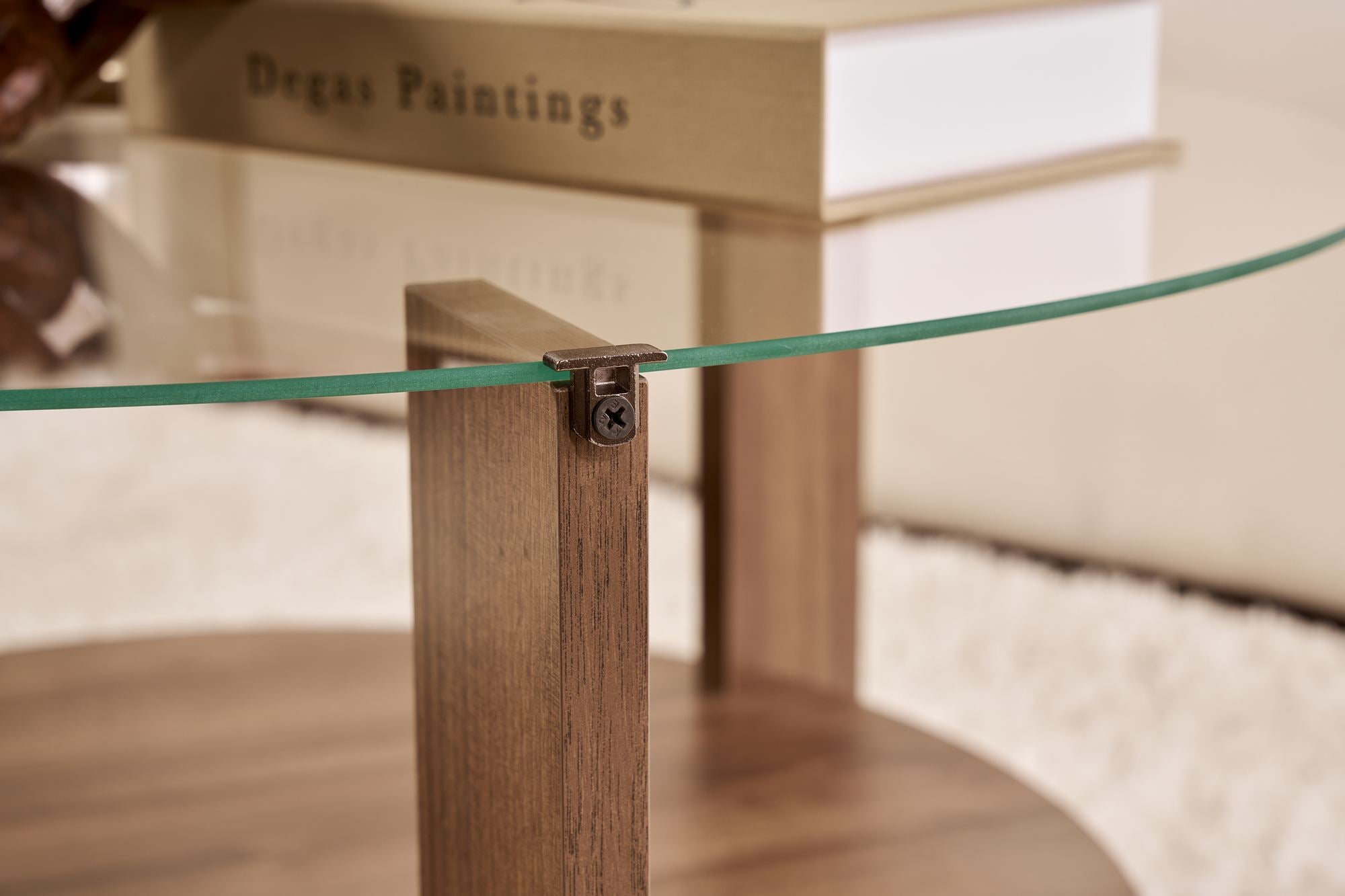 Stolić za kavu Clara - Walnut, Transparent | AG-vitahome.hr