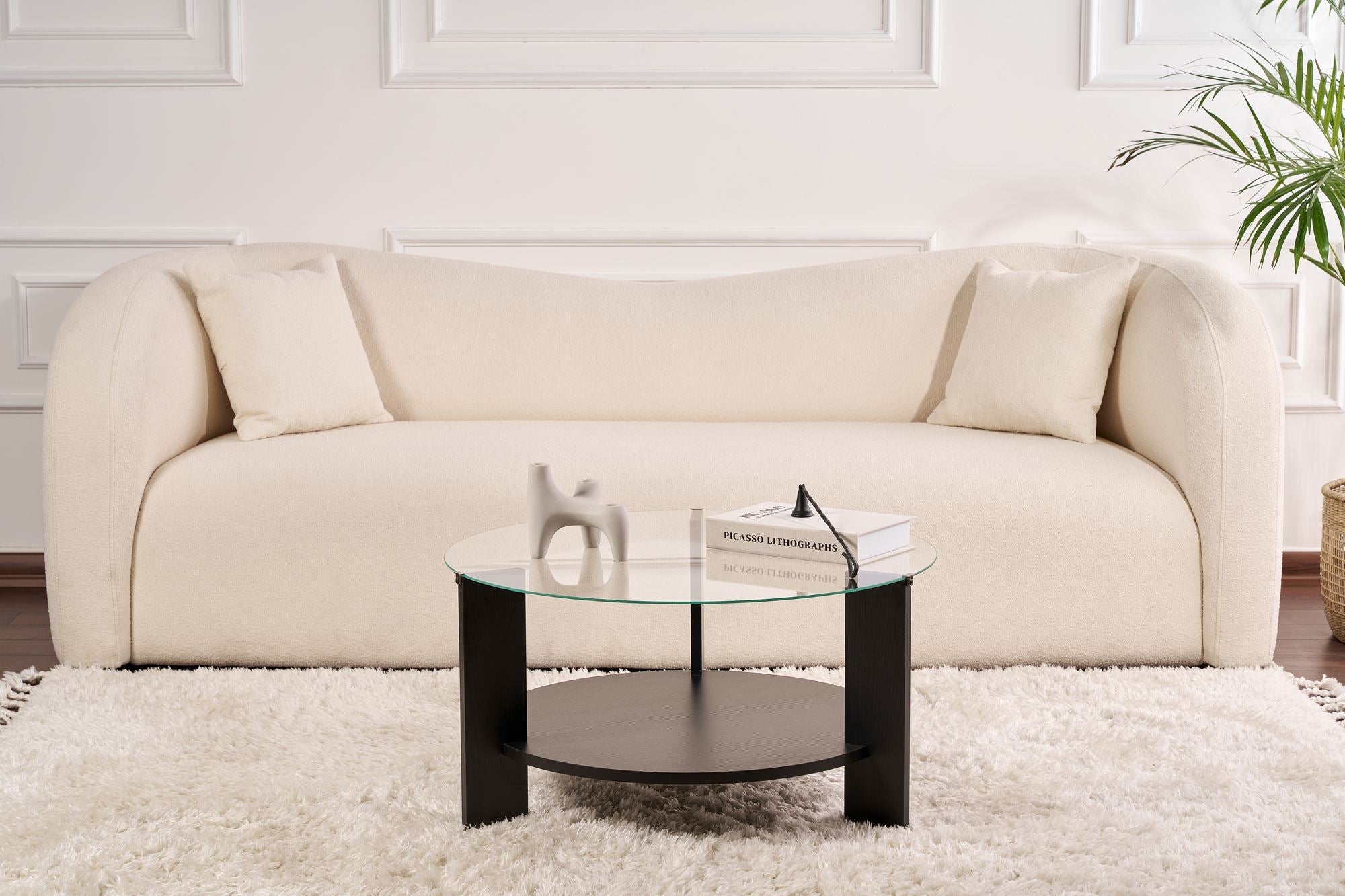Stolić za kavu Clara - Wood Black, Transparent | AG-vitahome.hr