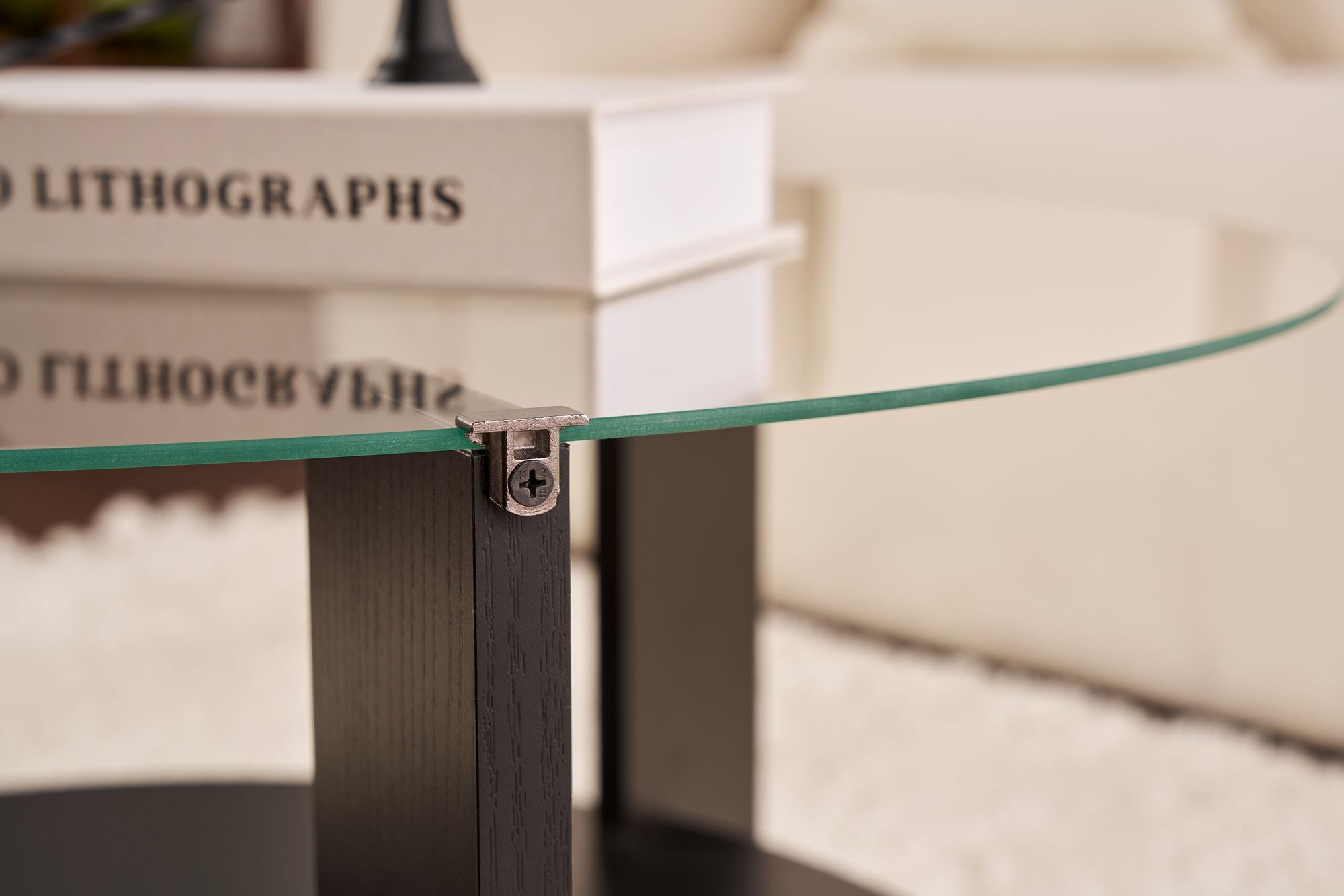 Stolić za kavu Clara - Wood Black, Transparent | AG-vitahome.hr