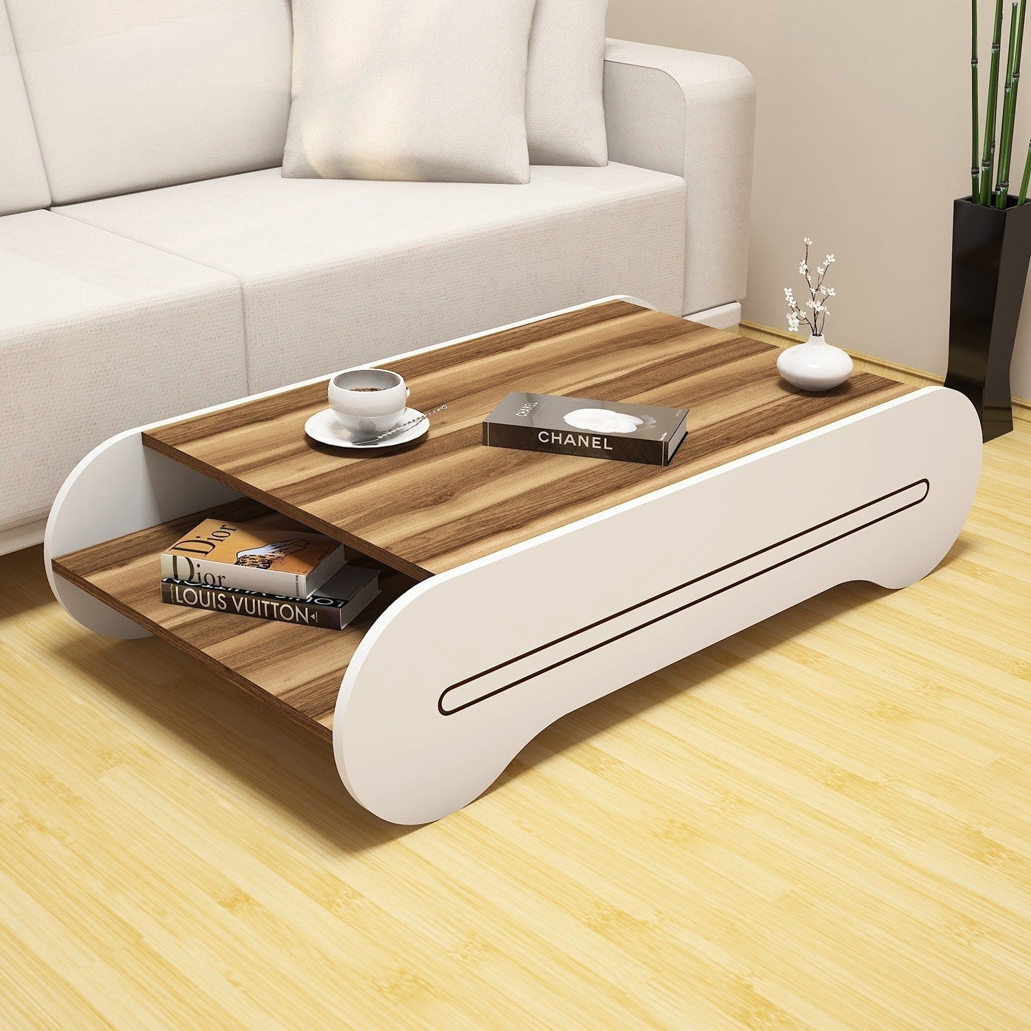 Stolić za kavu Cool - Walnut, White | AG-vitahome.hr