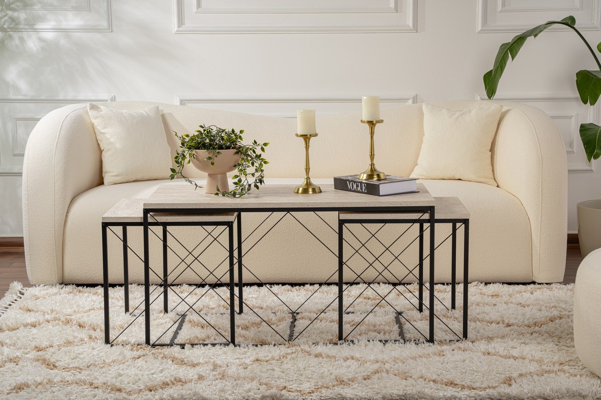 Stolić za kavu Defne - Black, Travertine | AG-vitahome.hr