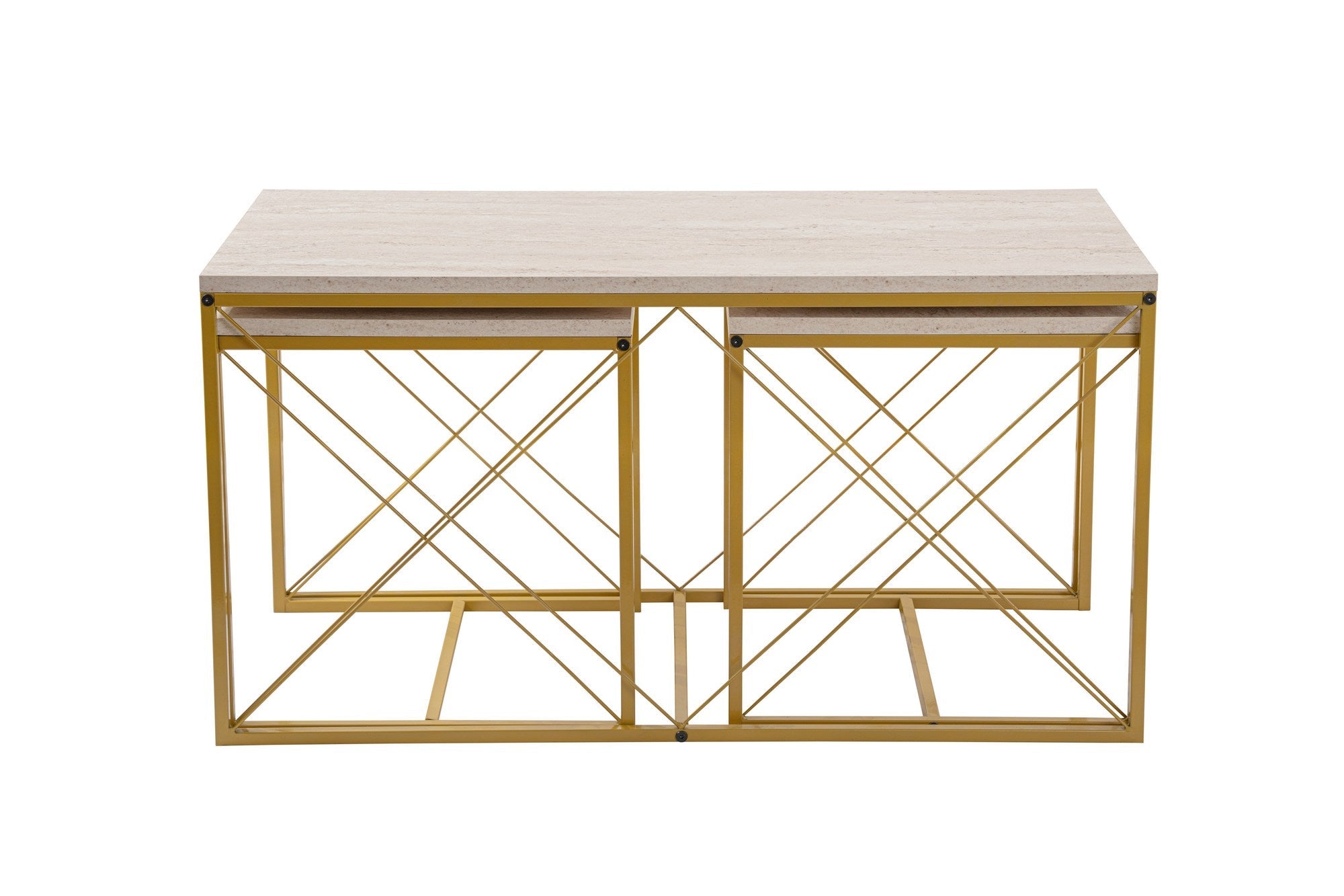 Stolić za kavu Defne - Gold, Travertine | AG-vitahome.hr
