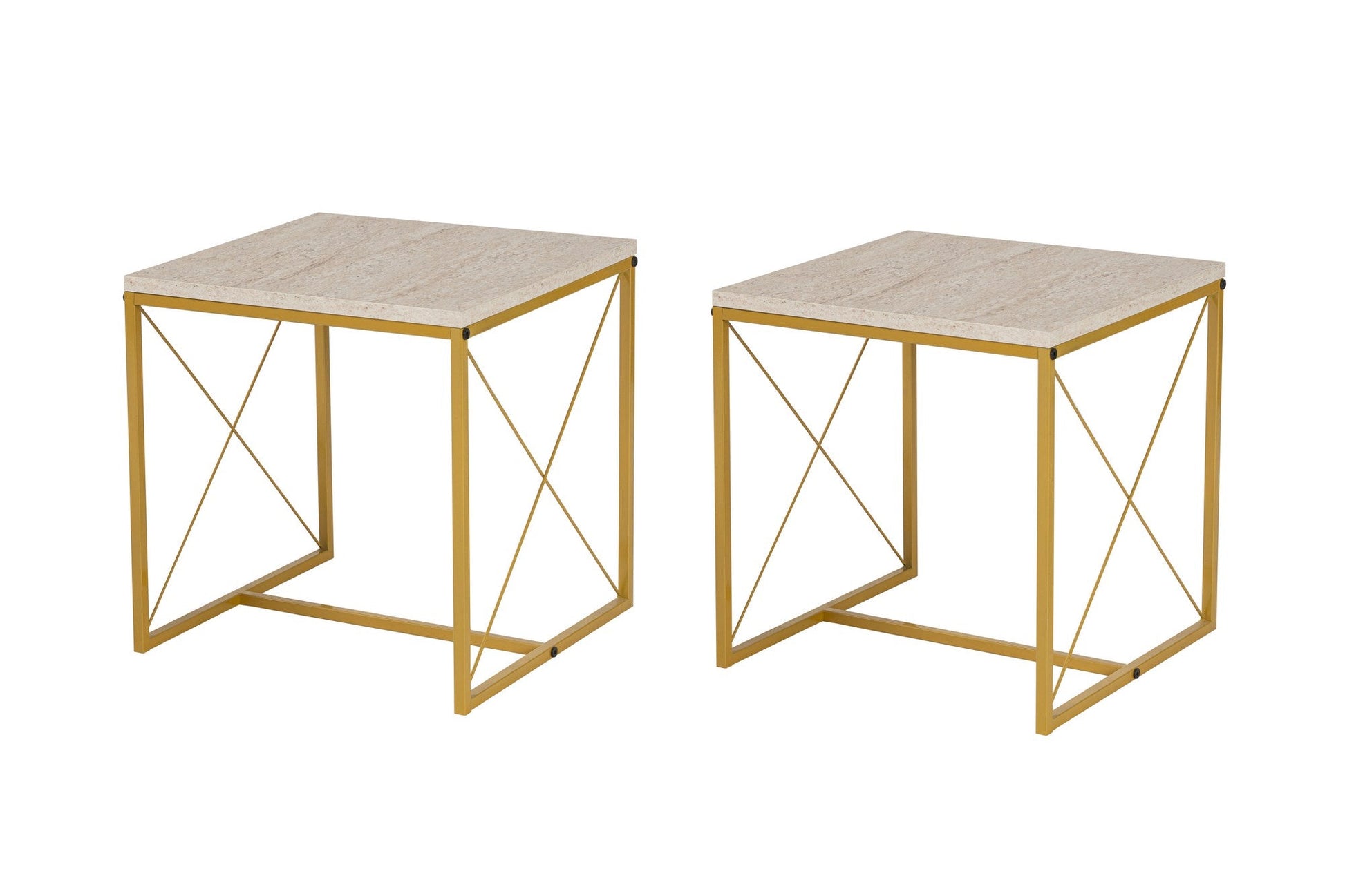 Stolić za kavu Defne - Gold, Travertine | AG-vitahome.hr