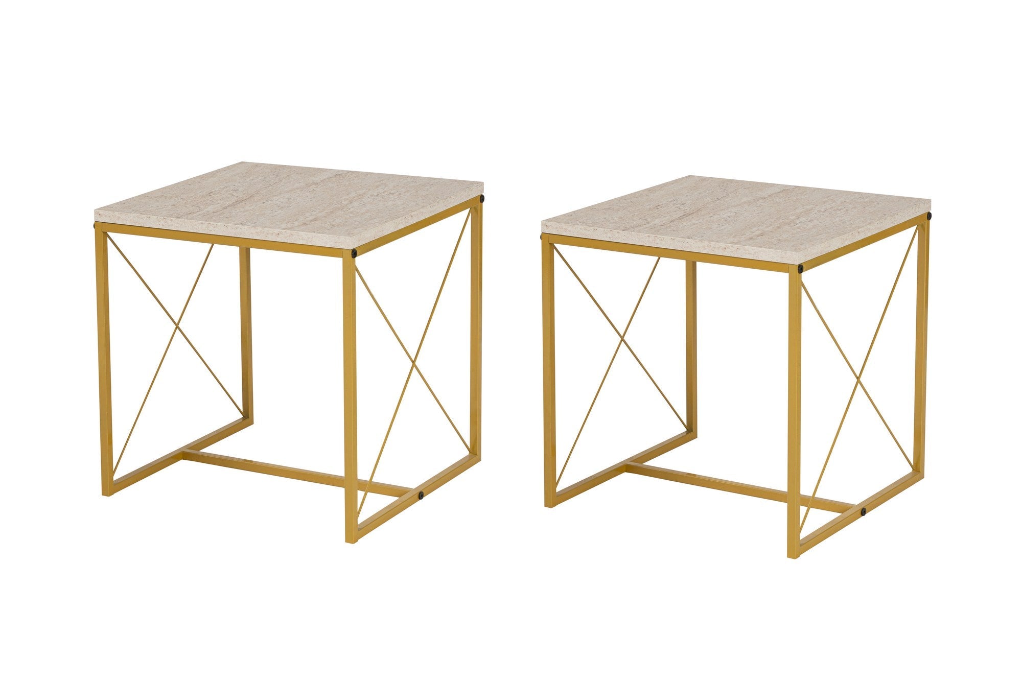 Stolić za kavu Defne - Gold, Travertine | AG-vitahome.hr
