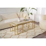 Stolić za kavu Defne - Gold, Travertine | AG-vitahome.hr