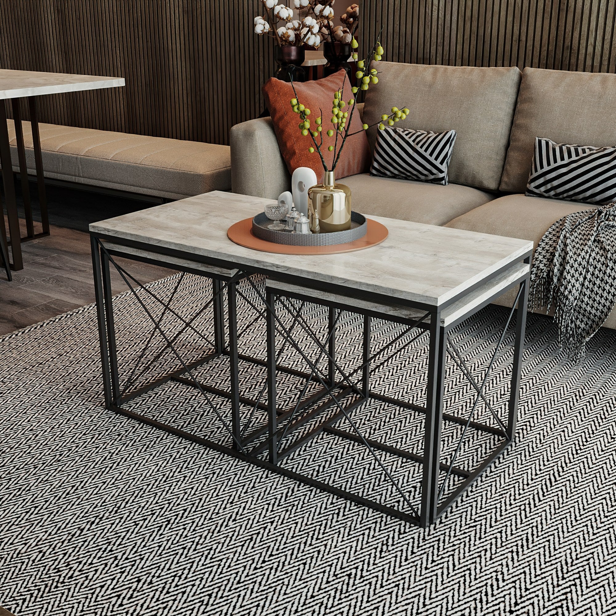 Stolić za kavu Defne - Light Grey | AG-vitahome.hr