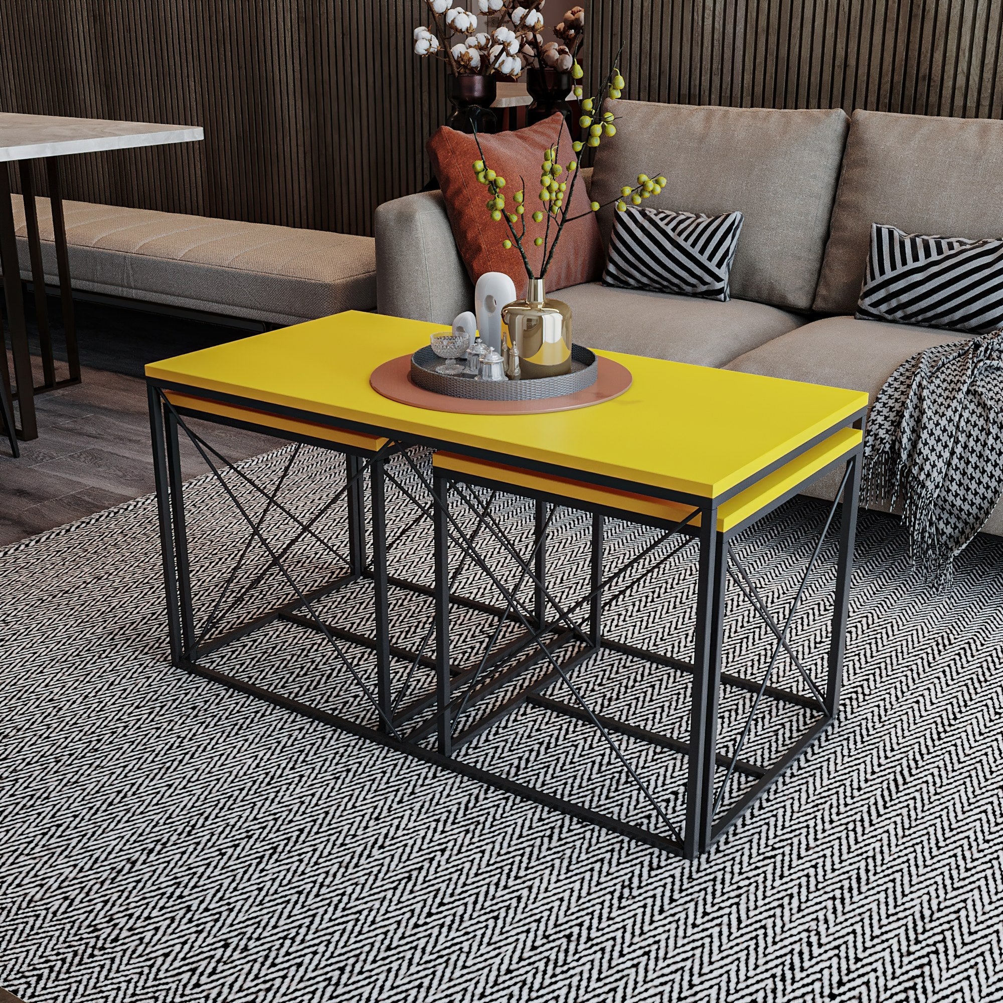 Stolić za kavu Defne - Yellow | AG-vitahome.hr