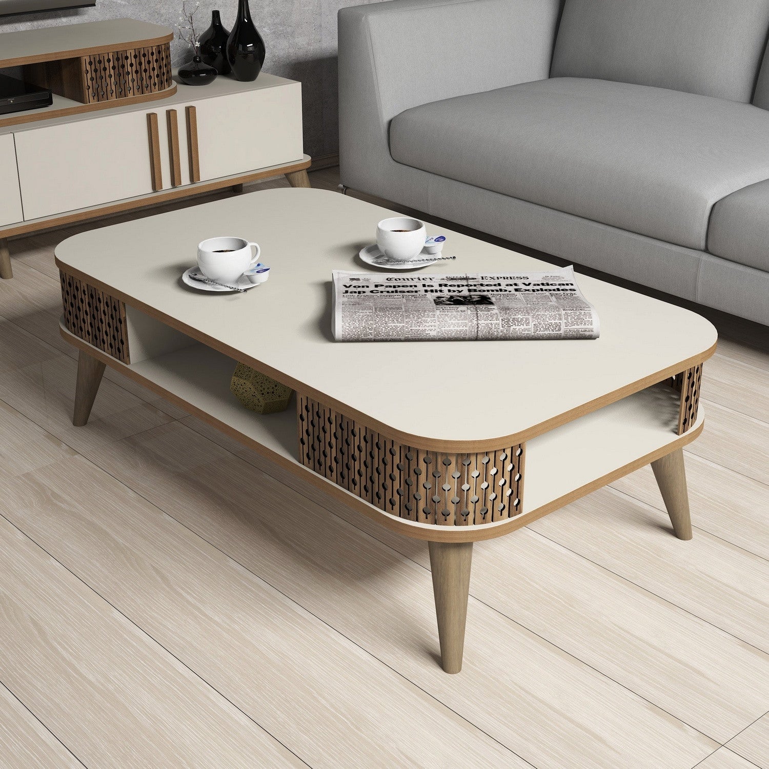 Stolić za kavu Eylül - Cream | AG-vitahome.hr