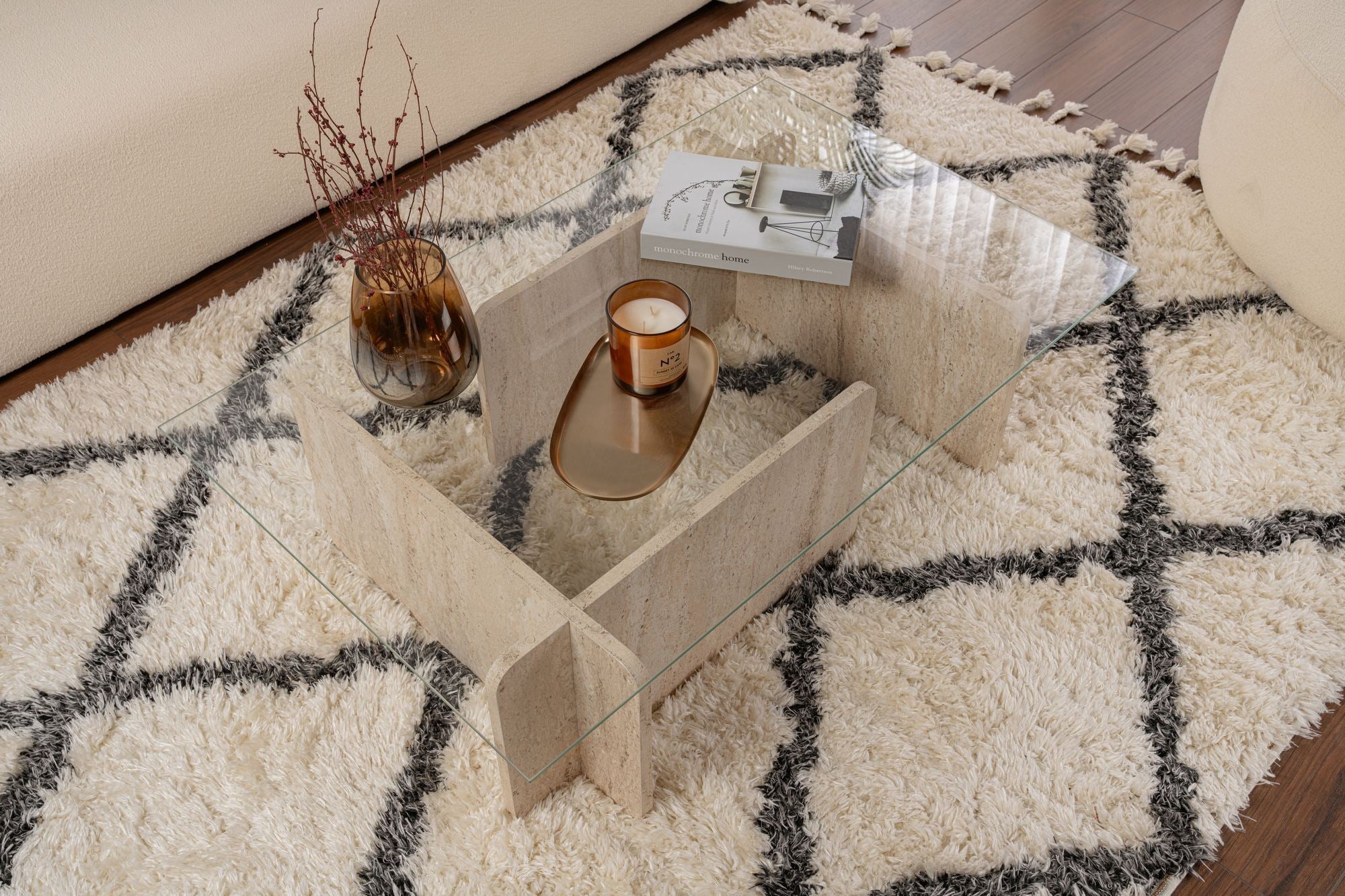 Stolić za kavu Flavio - Travertine | AG-vitahome.hr