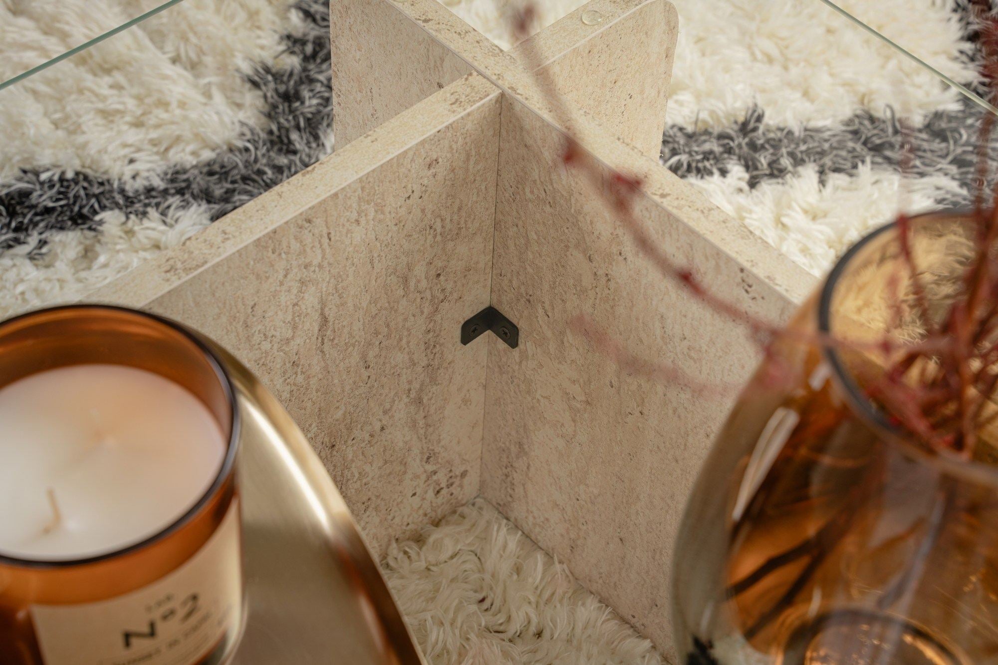 Stolić za kavu Flavio - Travertine | AG-vitahome.hr