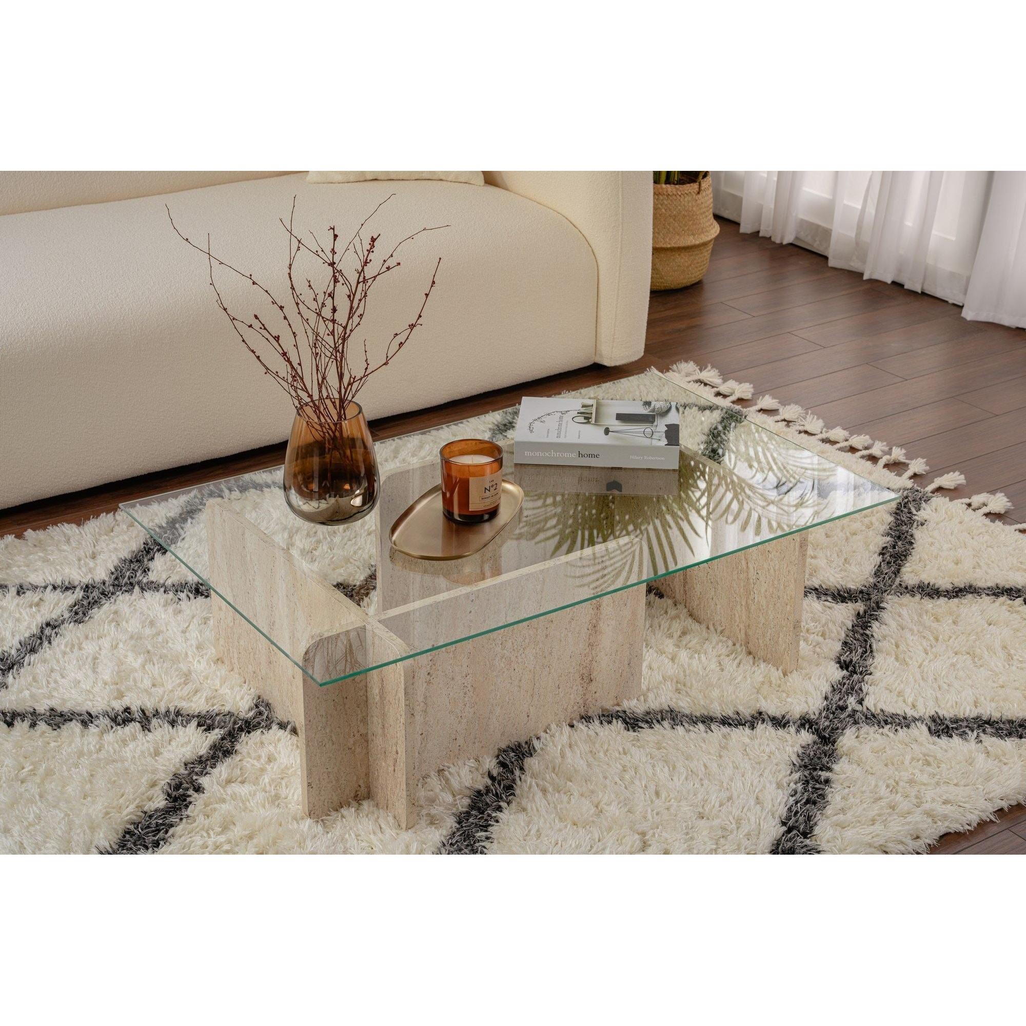 Stolić za kavu Flavio - Travertine | AG-vitahome.hr