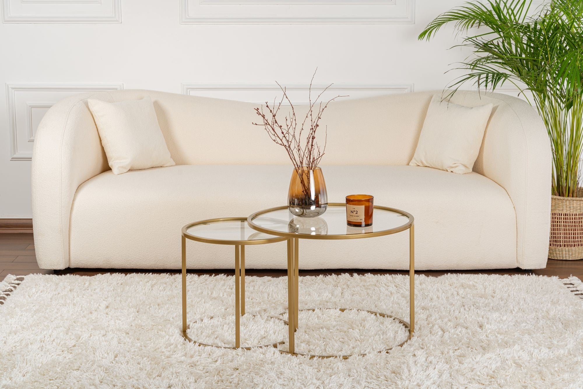 Stolić za kavu Gold-Transparent-60-42 | AG-vitahome.hr