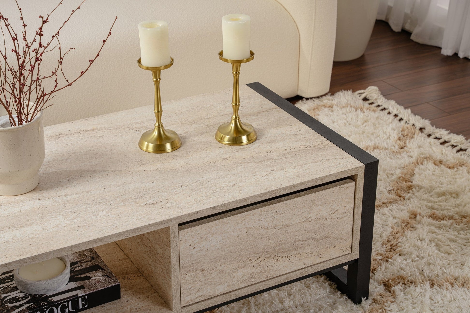 Stolić za kavu Haldizen - Black, Travertine | AG-vitahome.hr