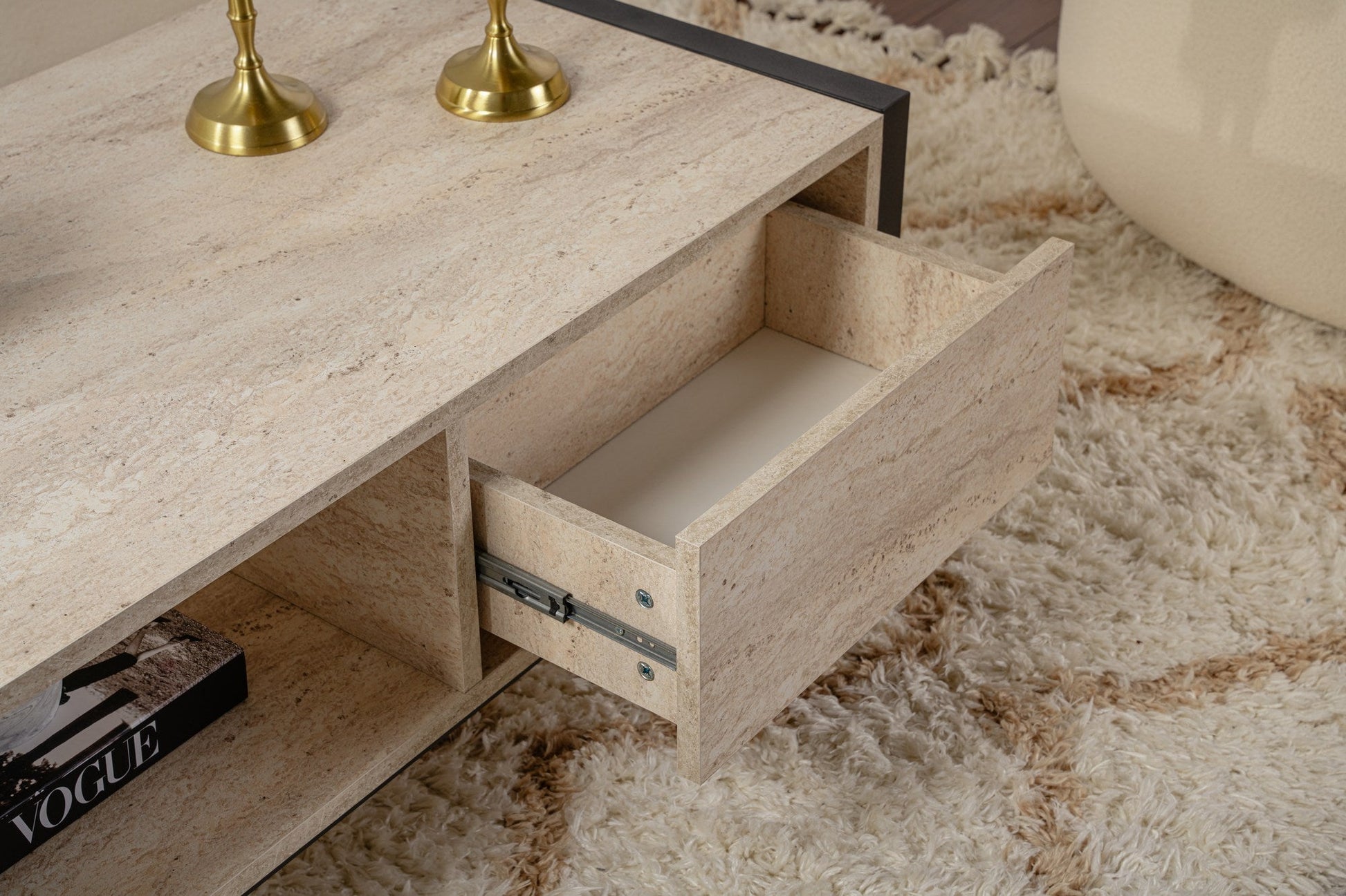 Stolić za kavu Haldizen - Black, Travertine | AG-vitahome.hr