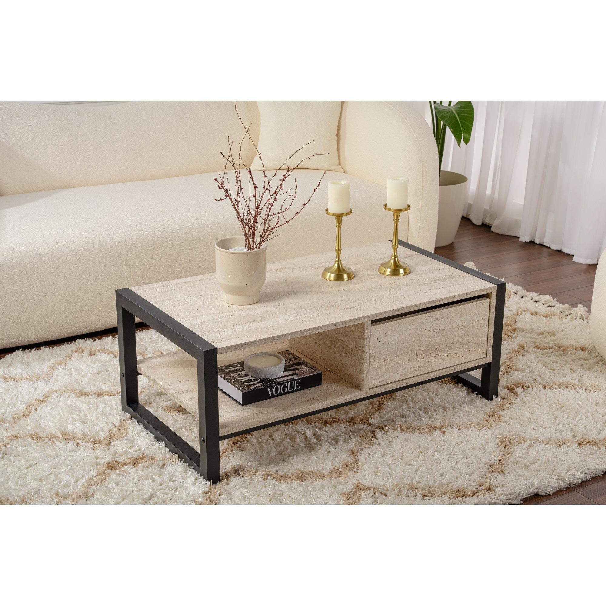 Stolić za kavu Haldizen - Black, Travertine | AG-vitahome.hr