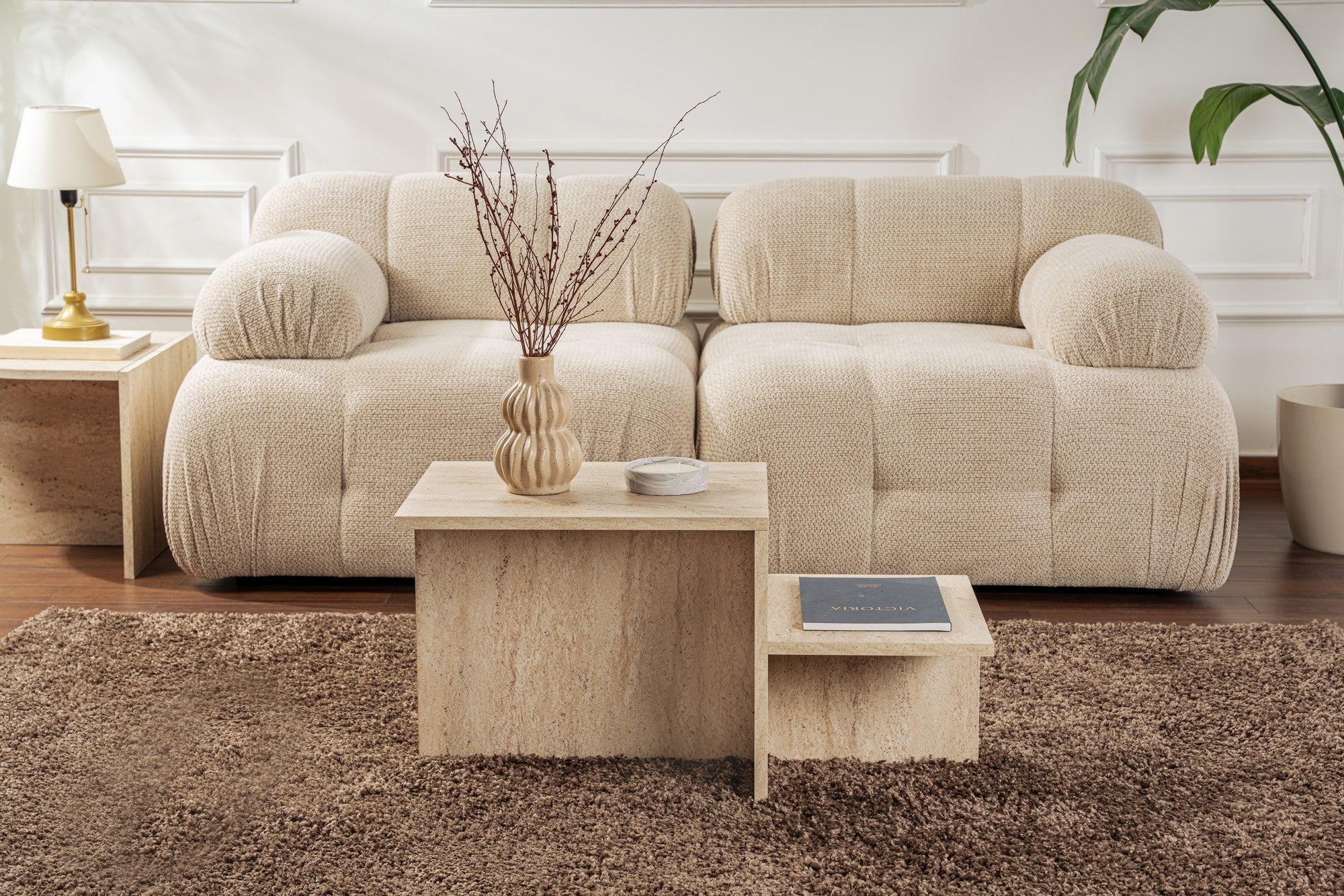Stolić za kavu Harmony - Travertine | AG-vitahome.hr