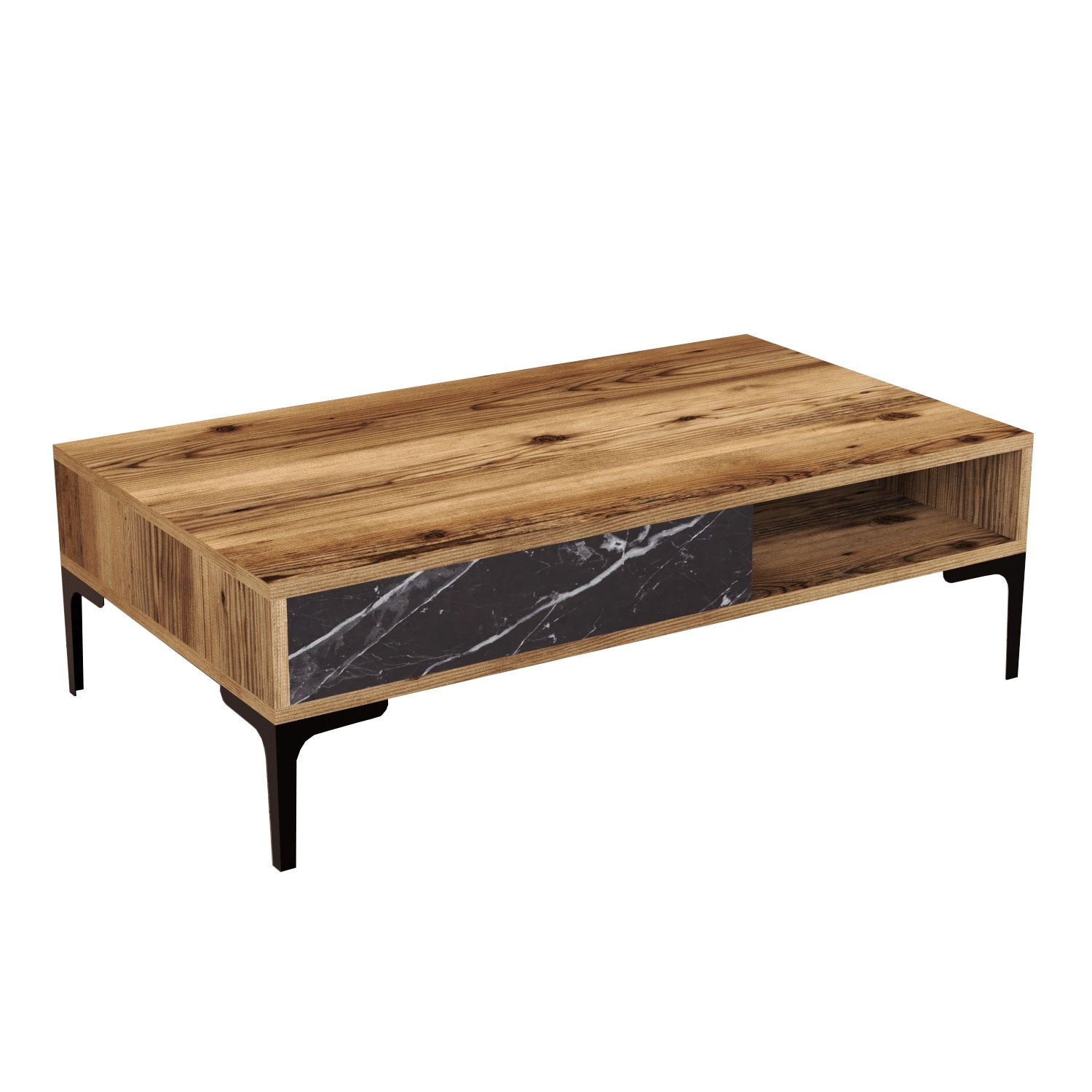 Stolić za kavu Istanbul - Walnut, Black Marble | AG-vitahome.hr