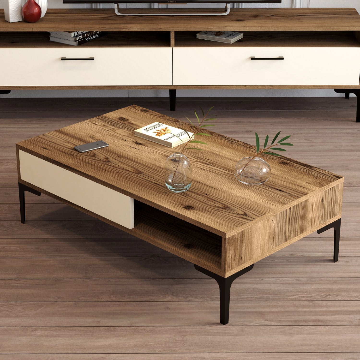 Stolić za kavu Istanbul - Walnut, Cream | AG-vitahome.hr