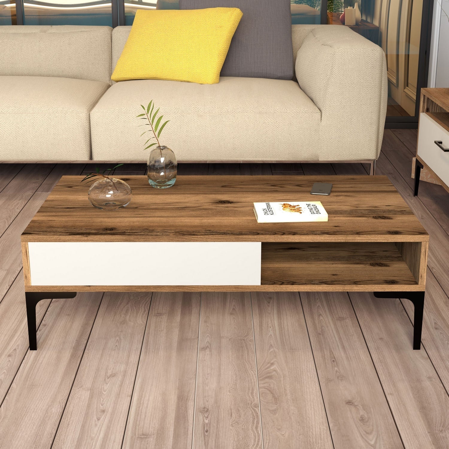 Stolić za kavu Istanbul - Walnut, Cream | AG-vitahome.hr