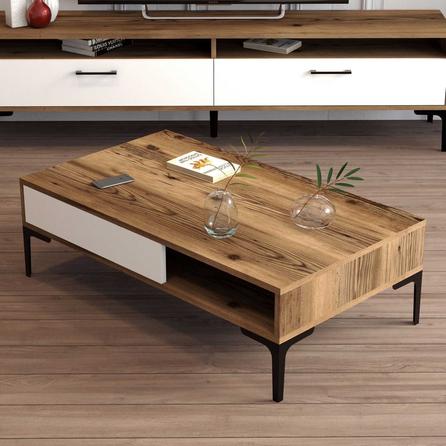 Stolić za kavu Istanbul - Walnut, White | AG-vitahome.hr