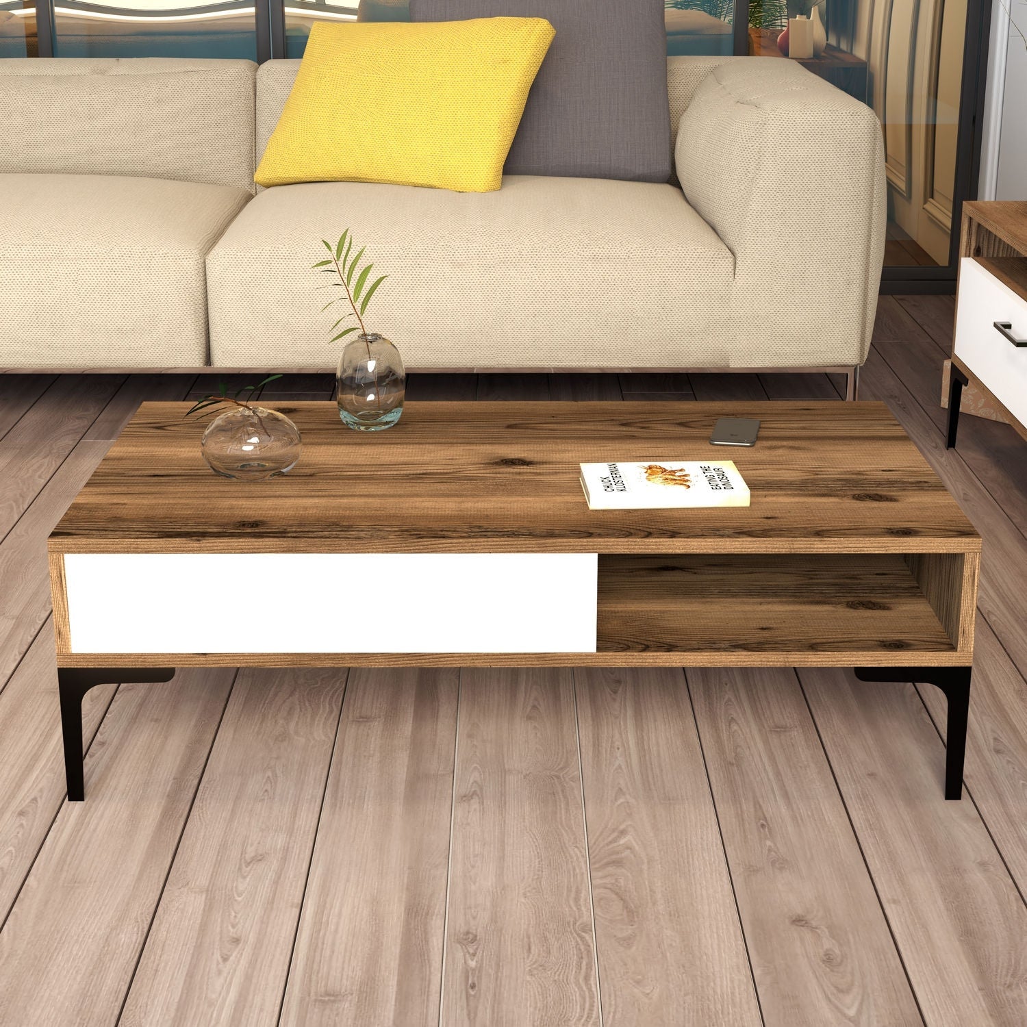 Stolić za kavu Istanbul - Walnut, White | AG-vitahome.hr