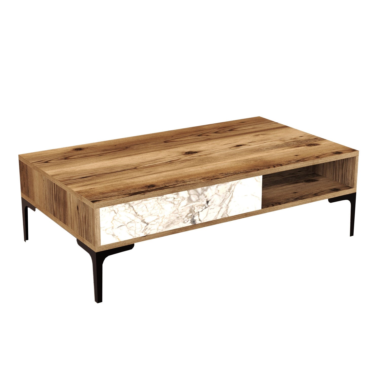 Stolić za kavu Istanbul - Walnut, White Marble | AG-vitahome.hr