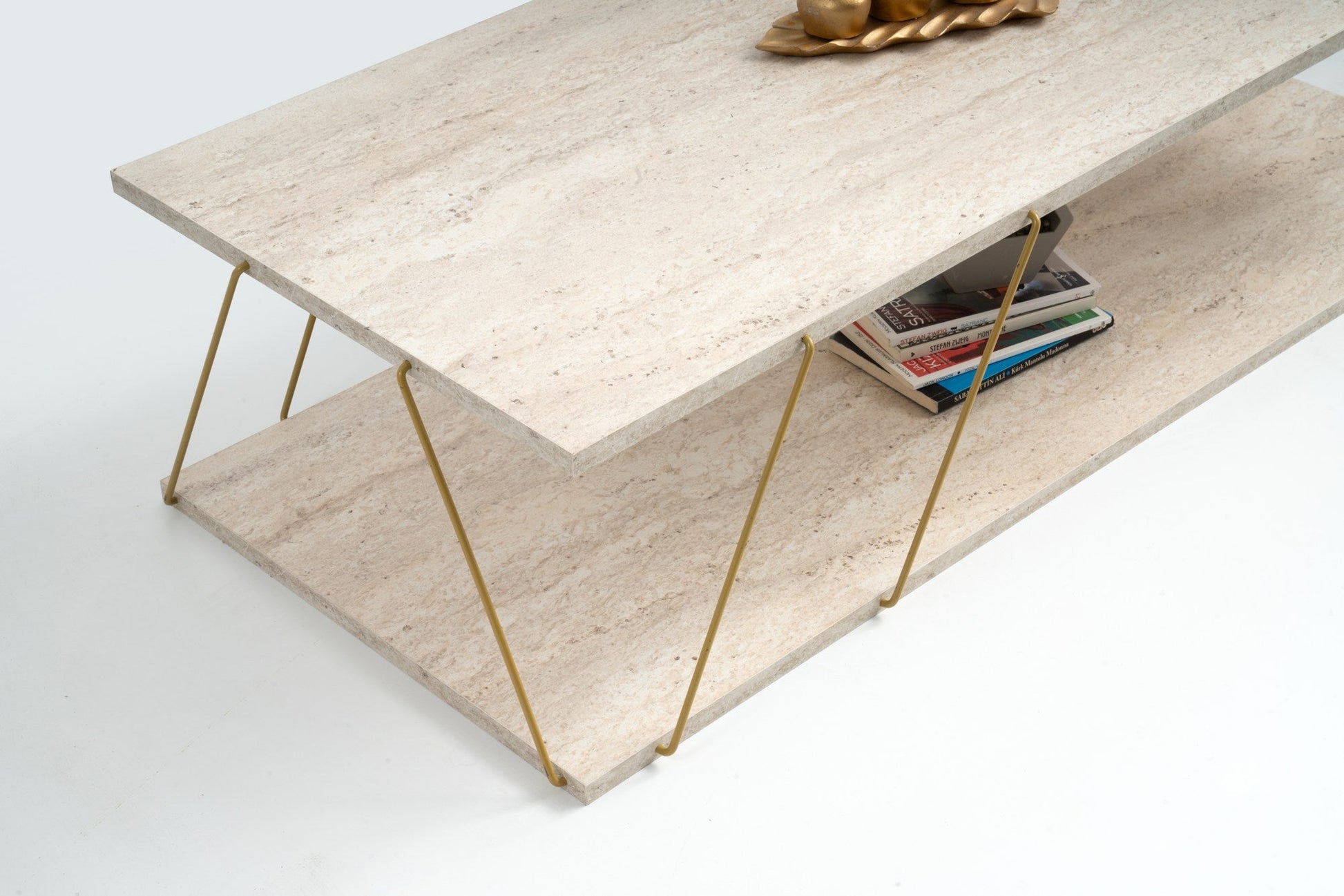Stolić za kavu Labranda - Gold, Travertine | AG-vitahome.hr