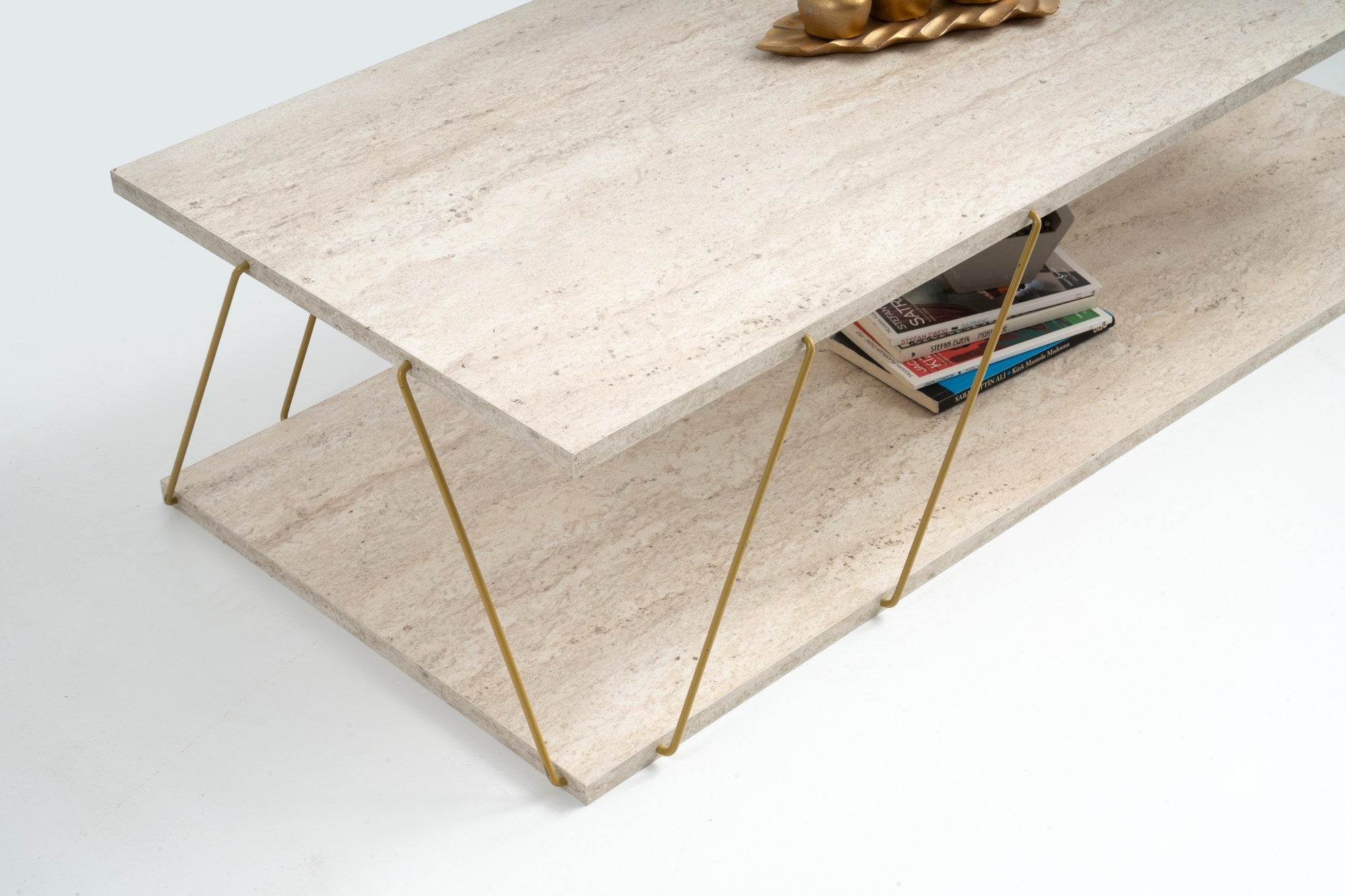 Stolić za kavu Labranda - Gold, Travertine | AG-vitahome.hr