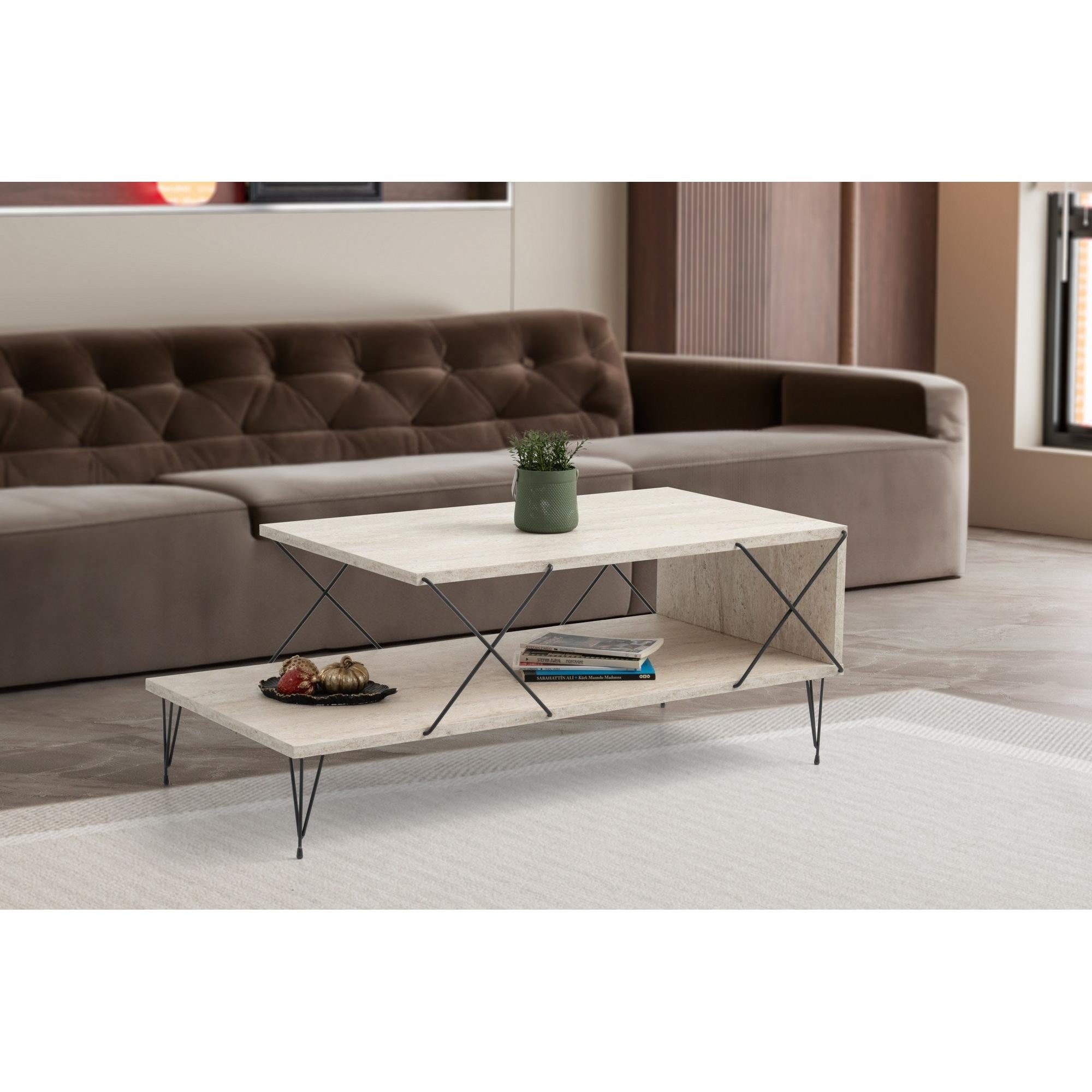 Stolić za kavu Loire - Black, Travertine | AG-vitahome.hr