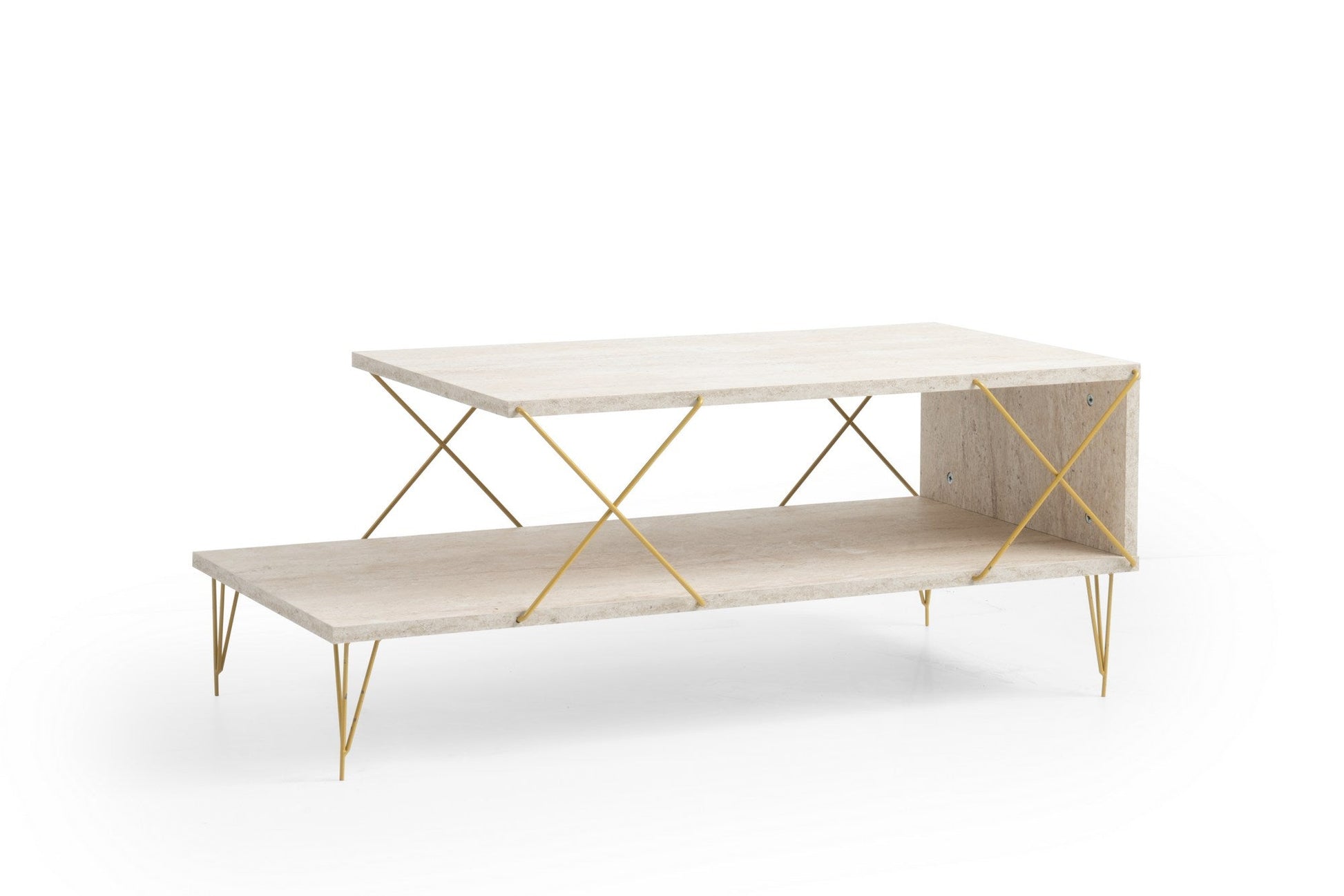 Stolić za kavu Loire - Gold, Travertine | AG-vitahome.hr