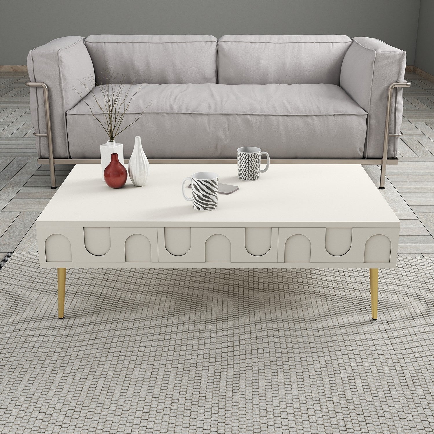 Stolić za kavu Lyon 33 - Cream, Gold | AG-vitahome.hr