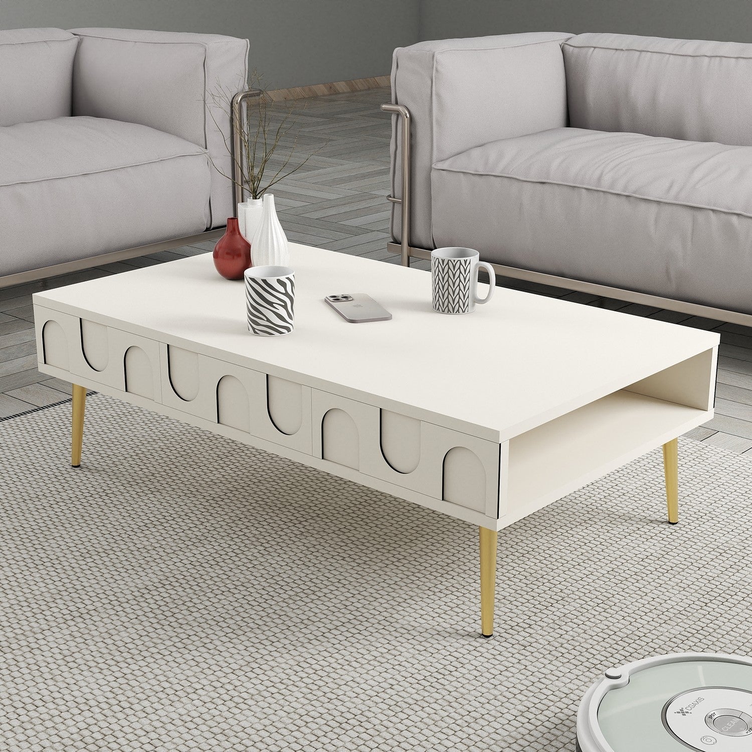 Stolić za kavu Lyon 33 - Cream, Gold | AG-vitahome.hr
