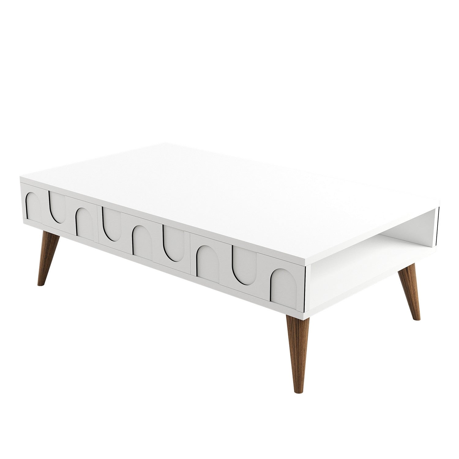 Stolić za kavu Lyon 34 - White, Walnut | AG-vitahome.hr
