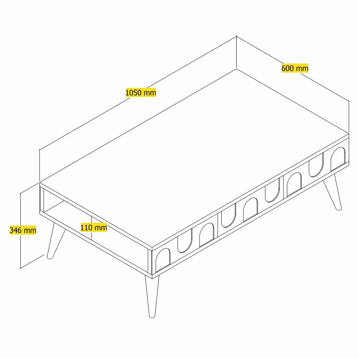 Stolić za kavu Lyon 34 - White, Walnut | AG-vitahome.hr