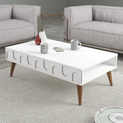 Stolić za kavu Lyon 34 - White, Walnut | AG-vitahome.hr