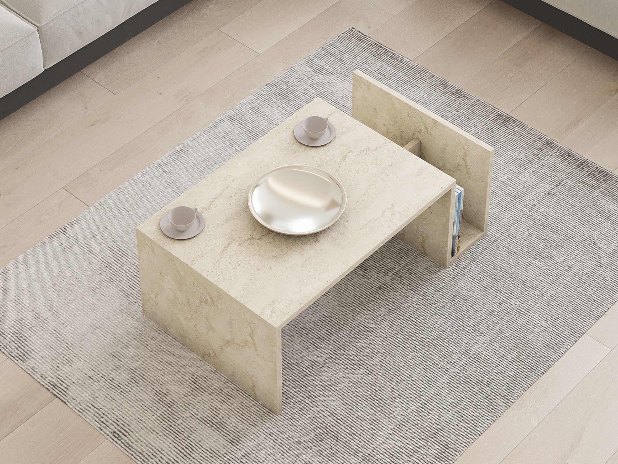 Stolić za kavu Memo - Travertine | AG-vitahome.hr