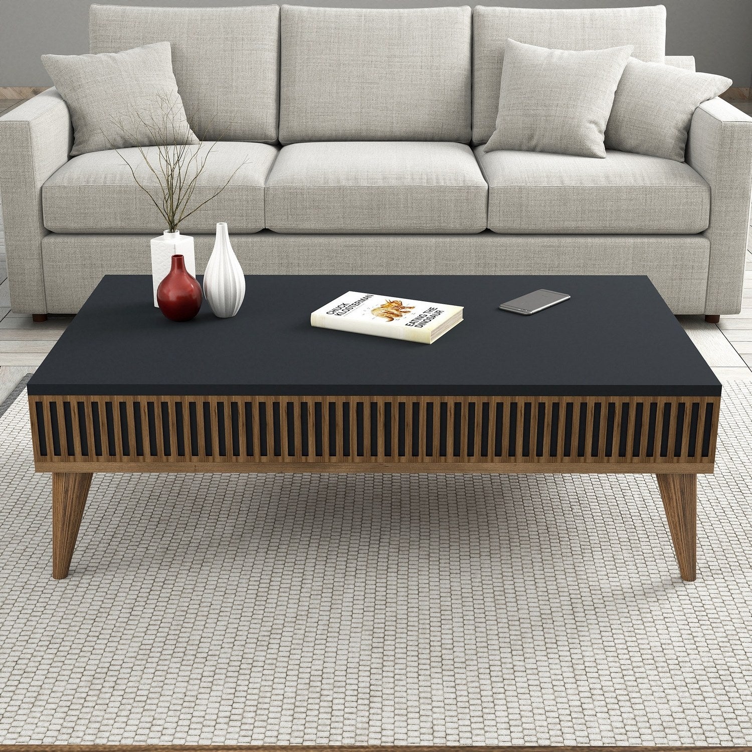 Stolić za kavu Milan - Walnut, Anthracite | AG-vitahome.hr