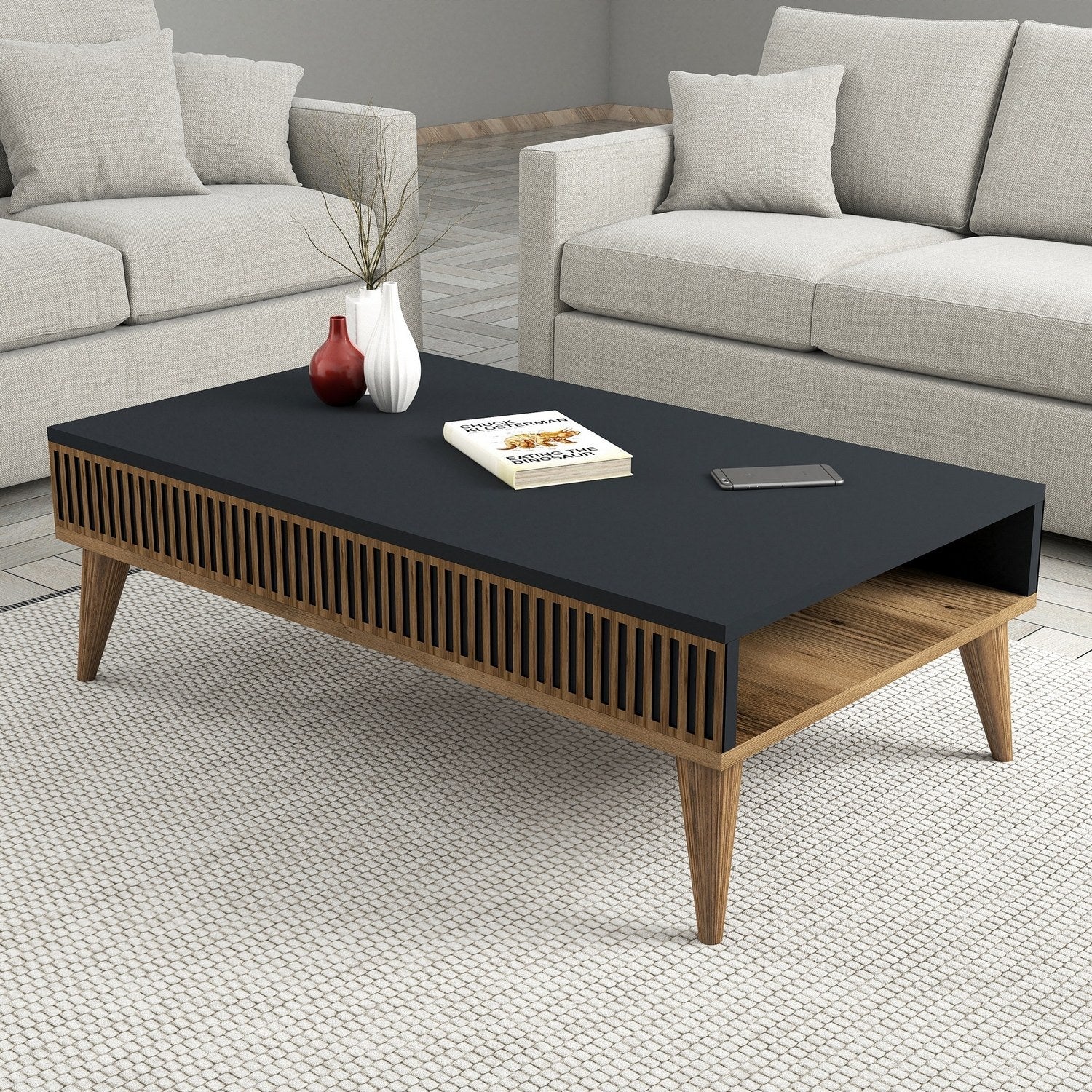 Stolić za kavu Milan - Walnut, Anthracite | AG-vitahome.hr