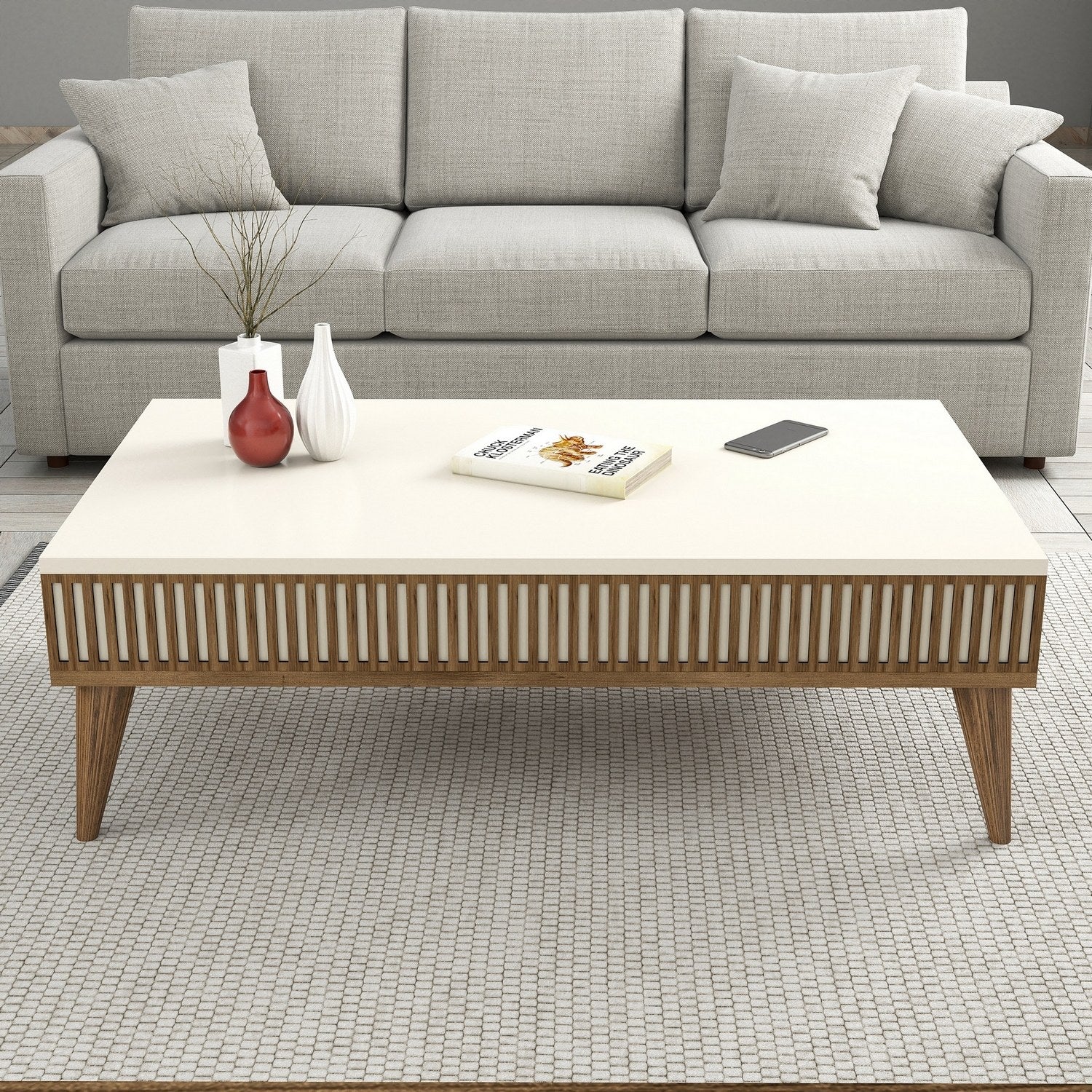 Stolić za kavu Milan - Walnut, Cream | AG-vitahome.hr