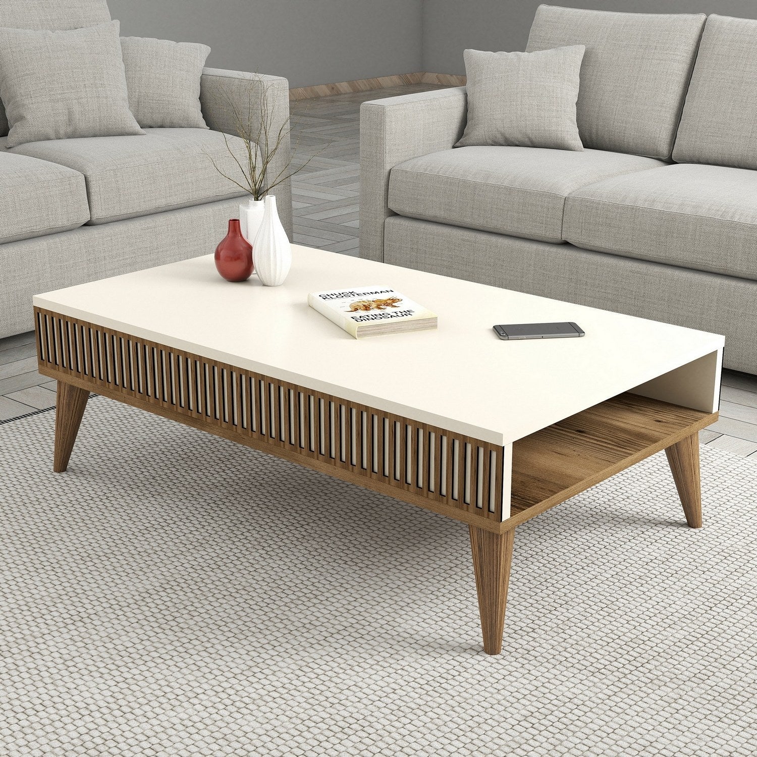 Stolić za kavu Milan - Walnut, Cream | AG-vitahome.hr