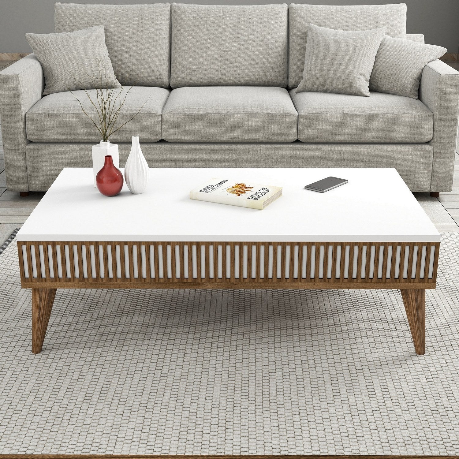 Stolić za kavu Milan - Walnut, White | AG-vitahome.hr