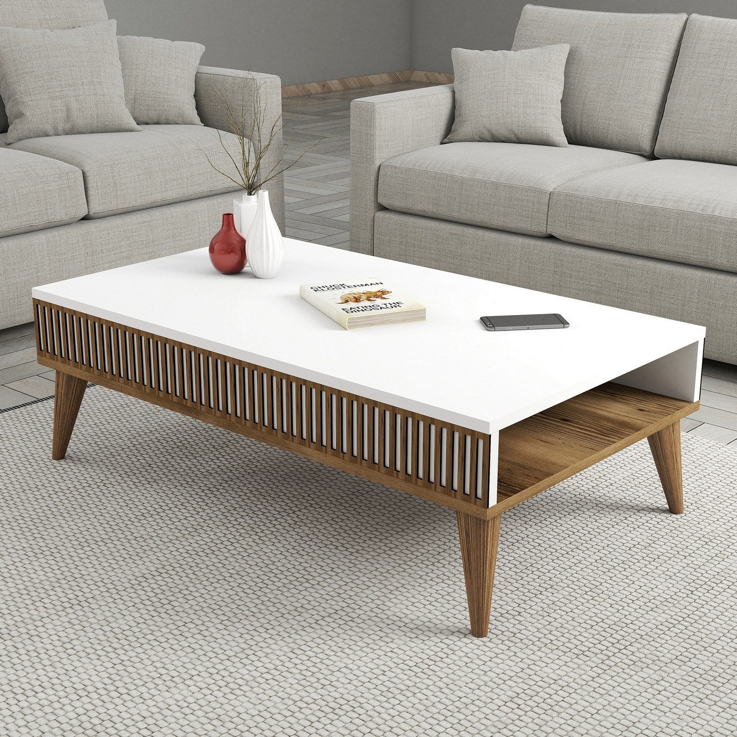 Stolić za kavu Milan - Walnut, White | AG-vitahome.hr