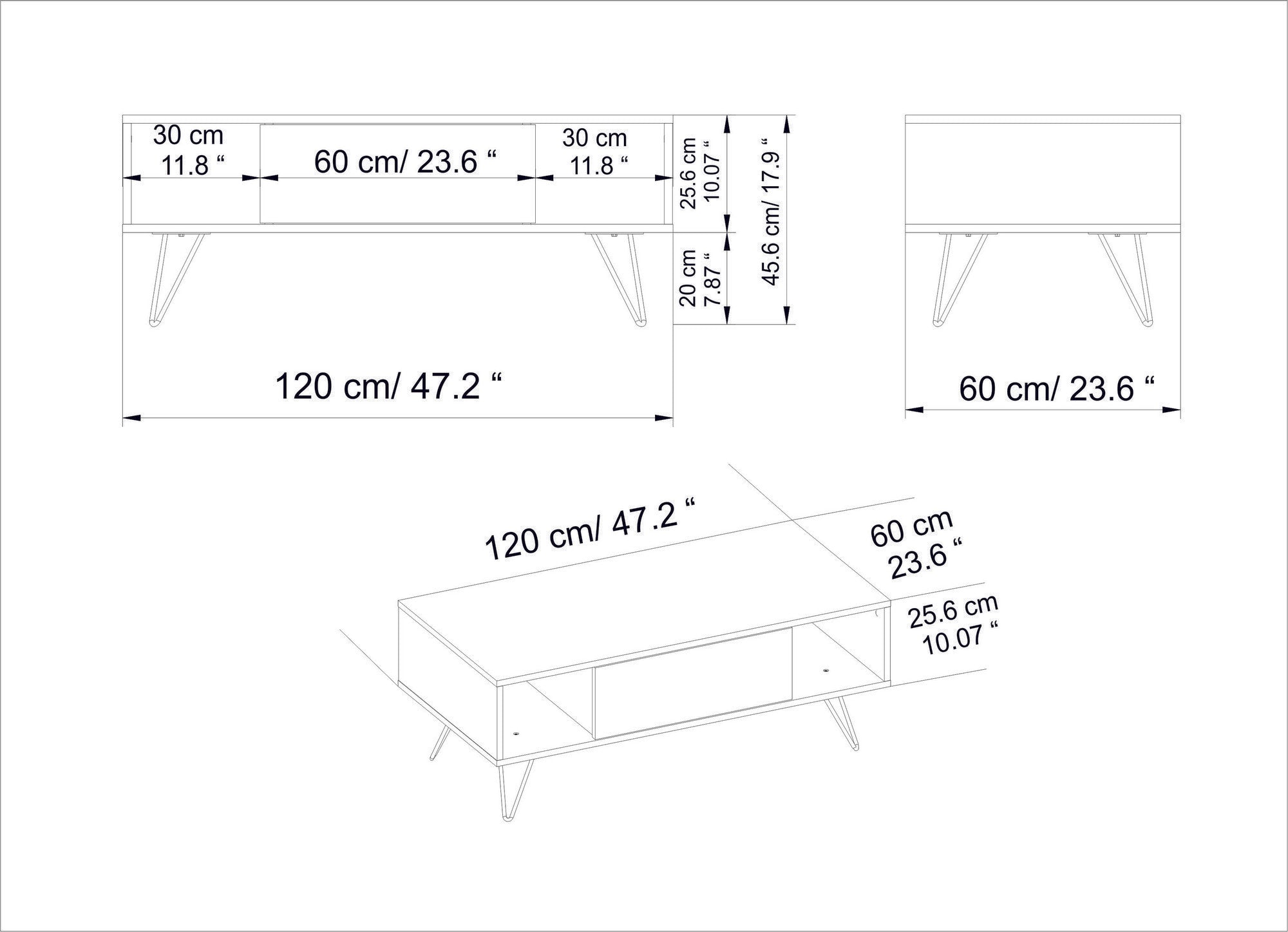 Stolić za kavu Mistico - Walnut, White | AG-vitahome.hr