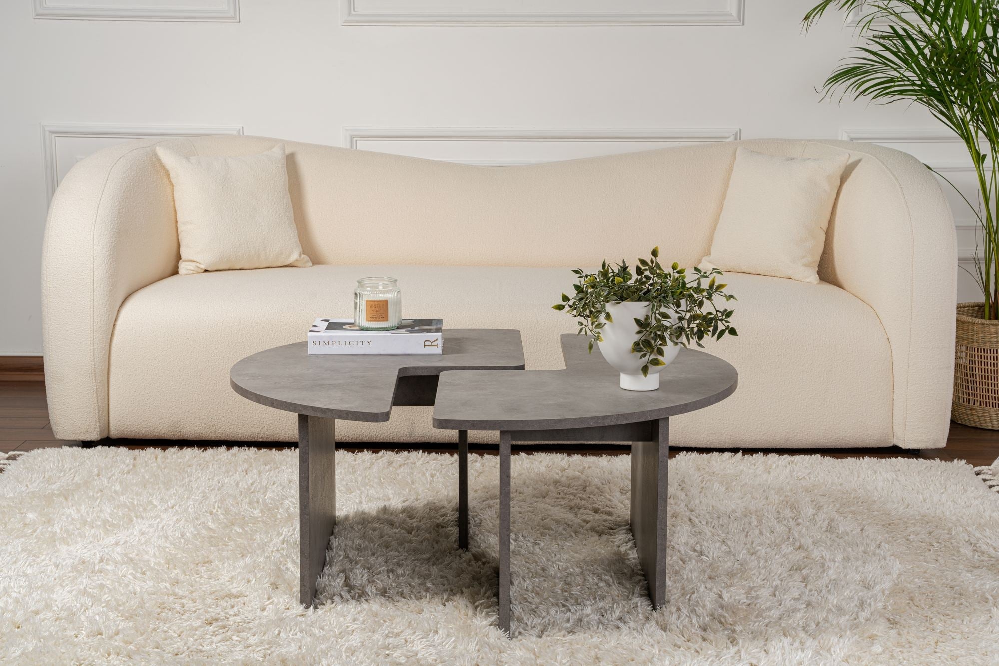 Stolić za kavu Moira - Concrete Grey | AG-vitahome.hr